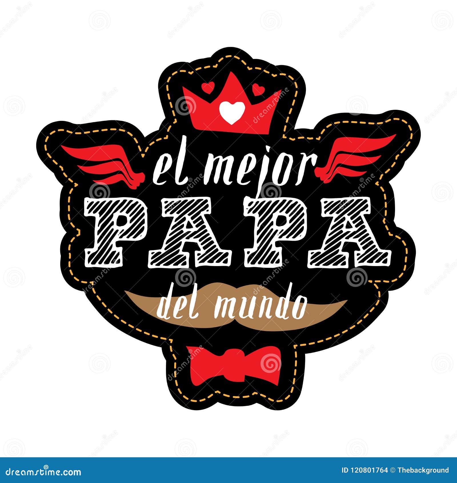 The Best Dad in the World - Spanish Language. T-shirt Print Stock ...