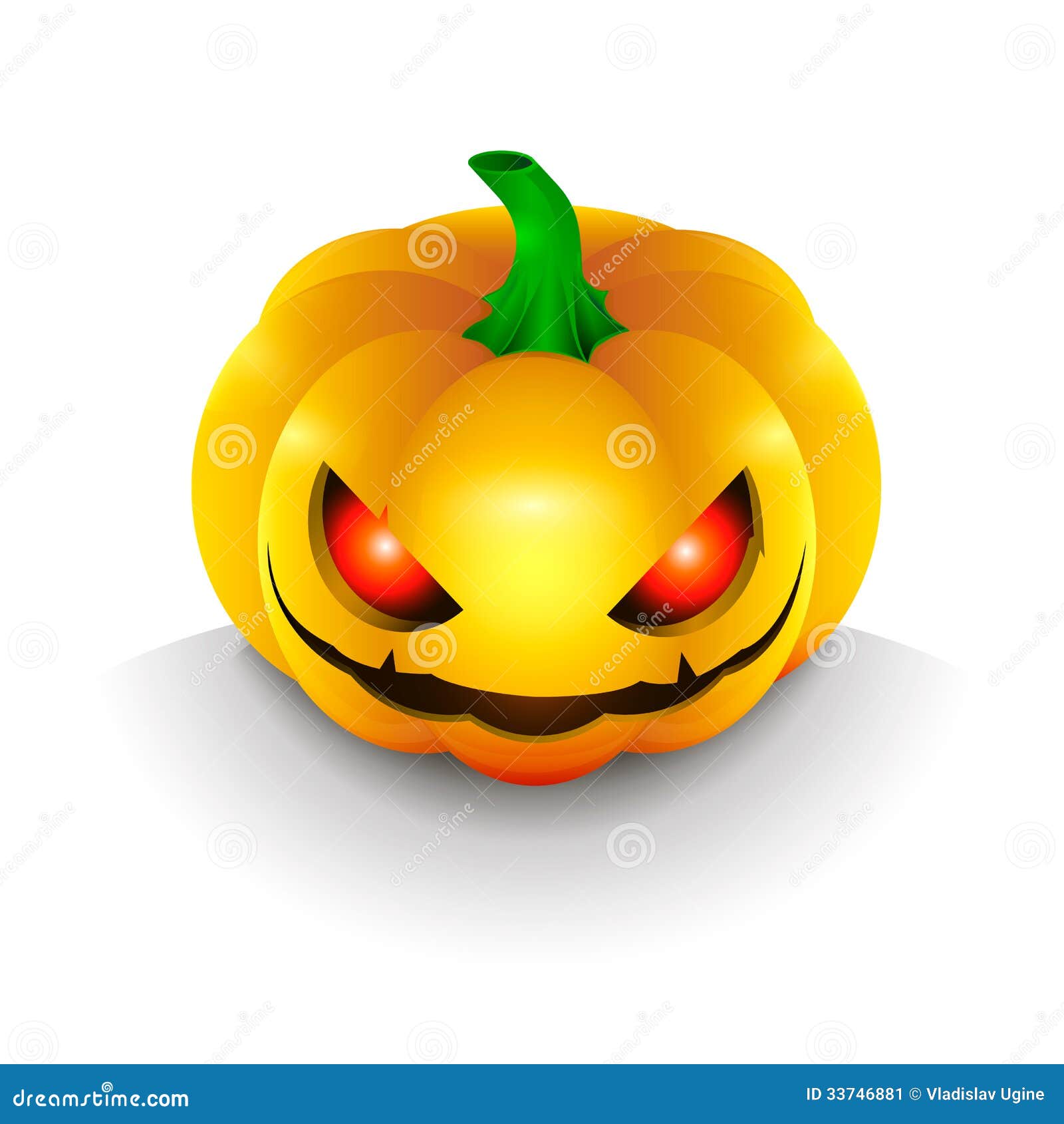 The Best Dark Pumpkin on Halloween, with the Eyes Stock Vector
