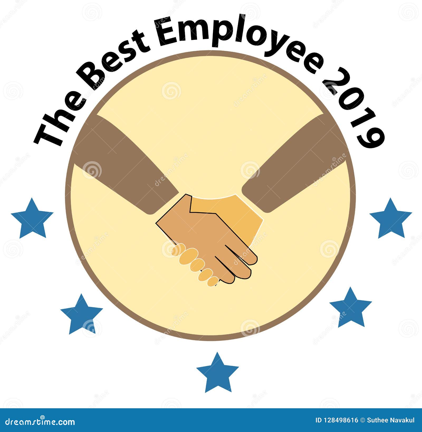 The Best Employee 2019 Logo. the Best Employee Icon on White Background