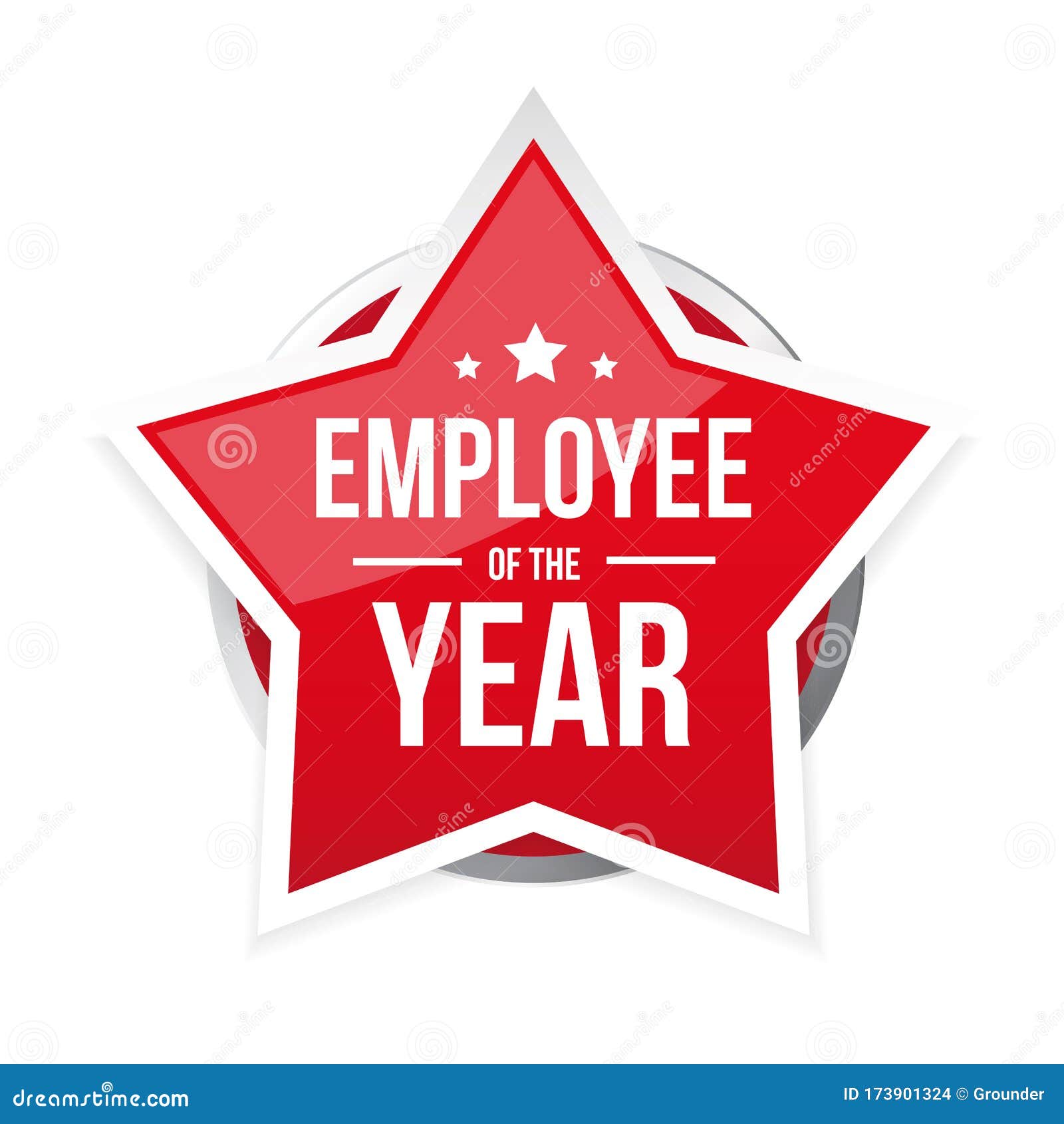 Best Employee of the Year Award Badge Stock Vector - Illustration of