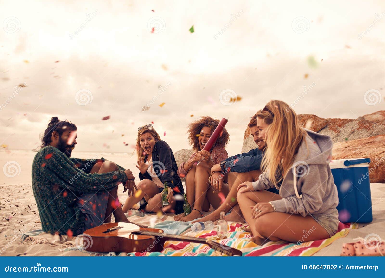 Best Friends at Beach Party Stock Photo Image of friends, coastline