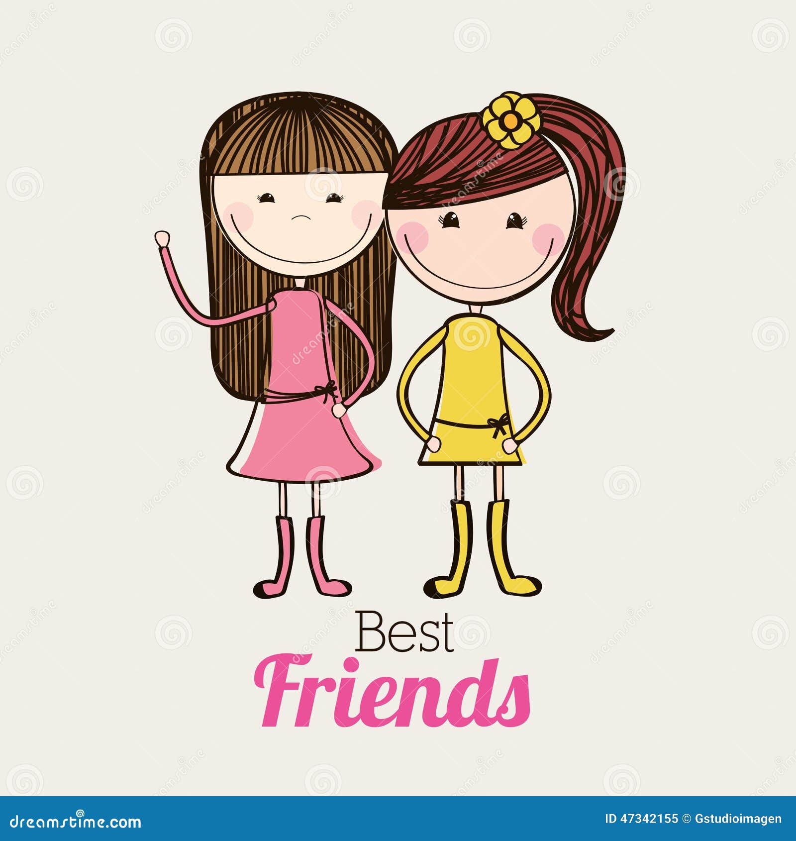 Best Friends Design Stock Illustrations – 8,238 Best Friends