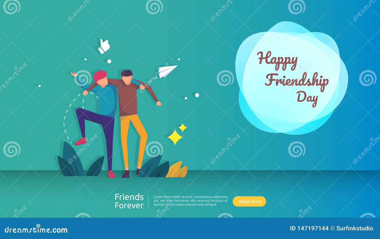 Best Friends Forever Concept for Celebrating Happy Friendship Day ...