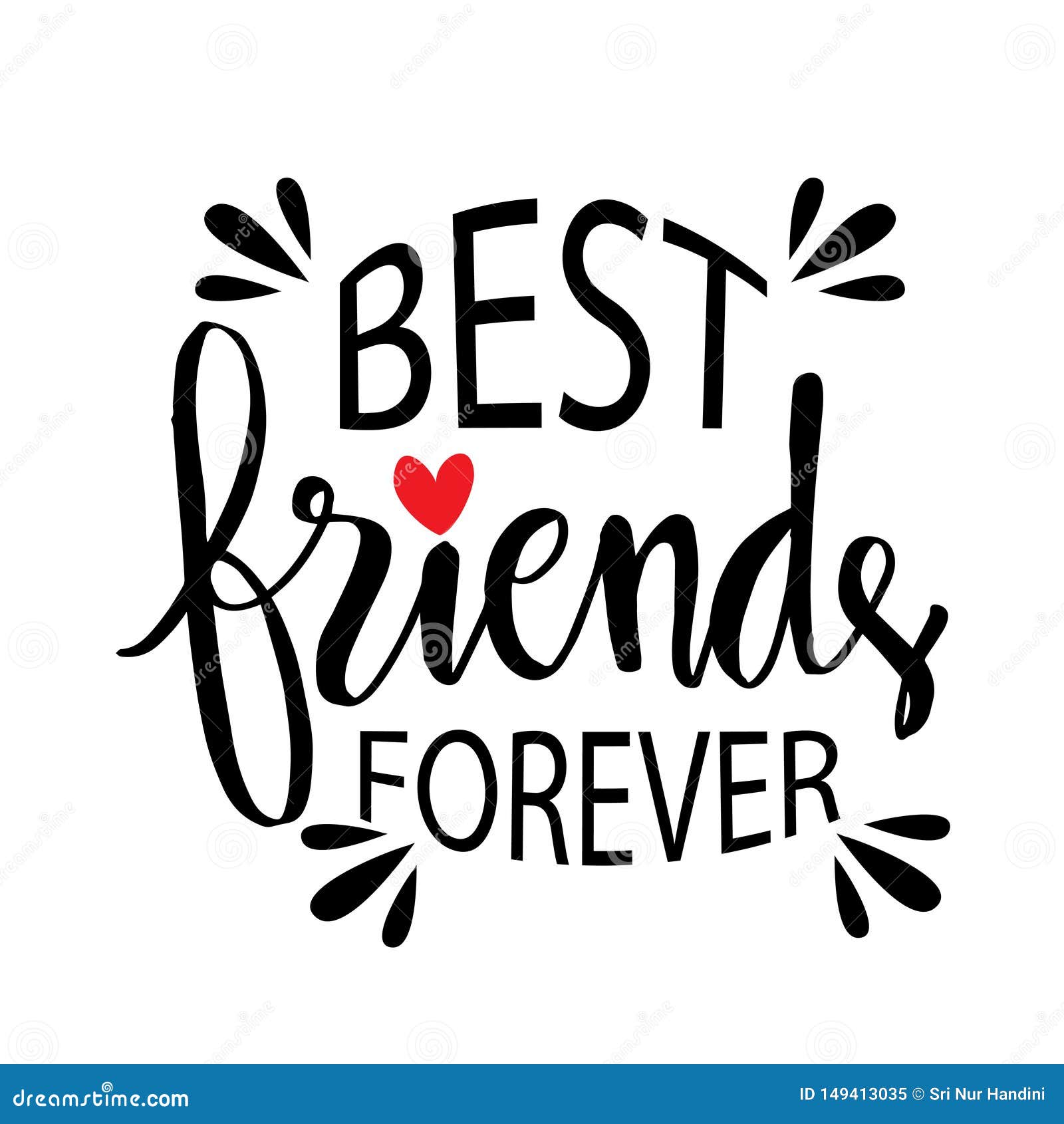 Best Friends Forever. Lettering Motivation Poster Stock Vector ...