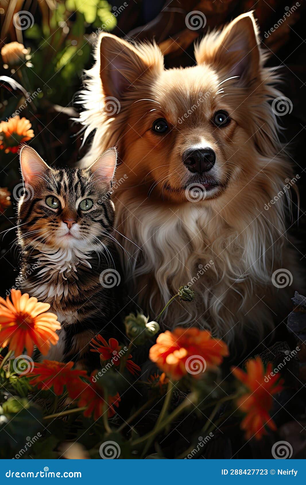 Best friends pets stock illustration. Illustration of friends 288427723