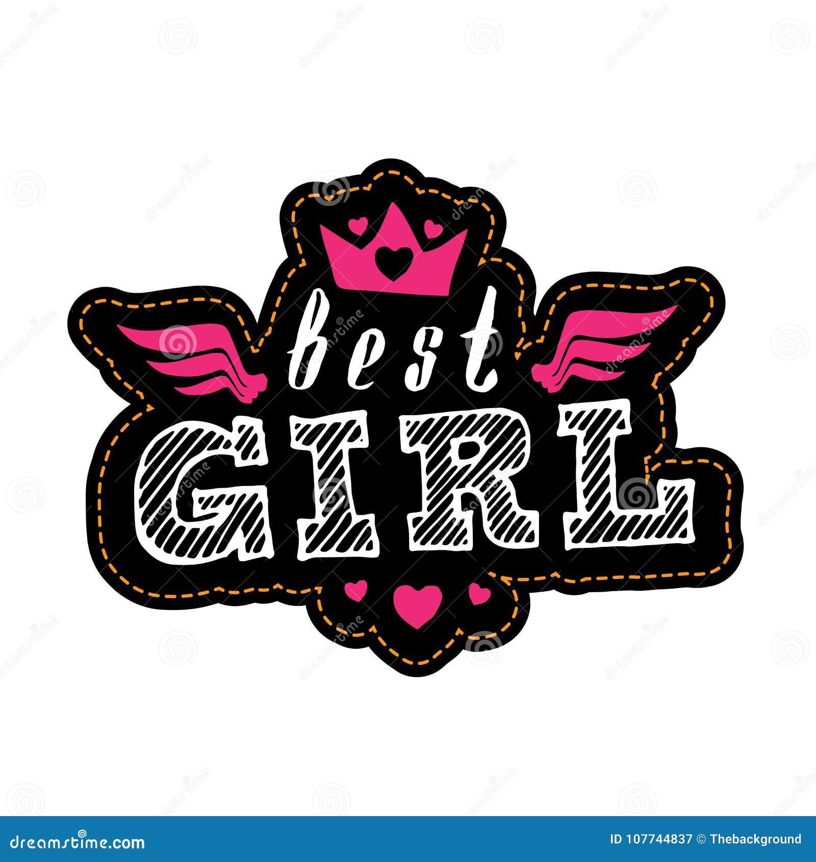 Best Girl - Vector Poster or Print for Girls Clothes. Best Girl Stock ...