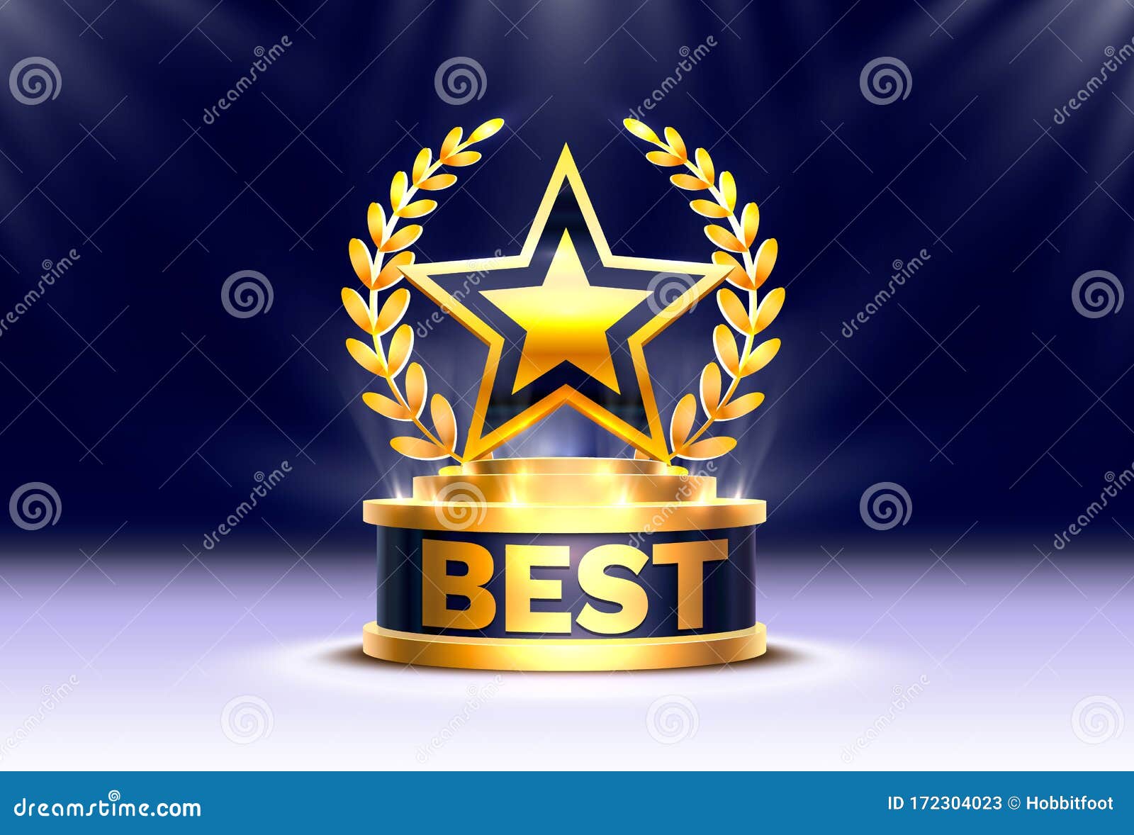 Best Golden Cup Star Winner, Stage Podium Scene with for Award Ceremony on Night  Background. Stock Vector - Illustration of blank, exhibition: 172304023