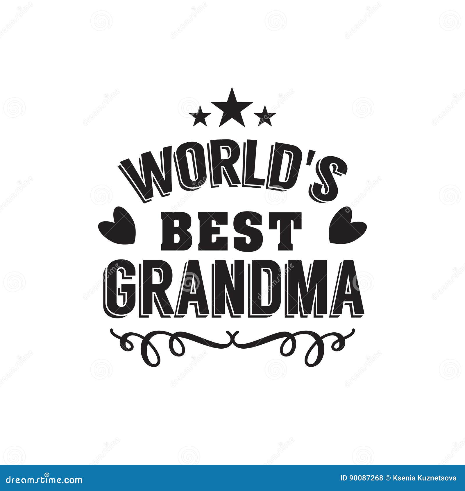 best grandma handwritten in black