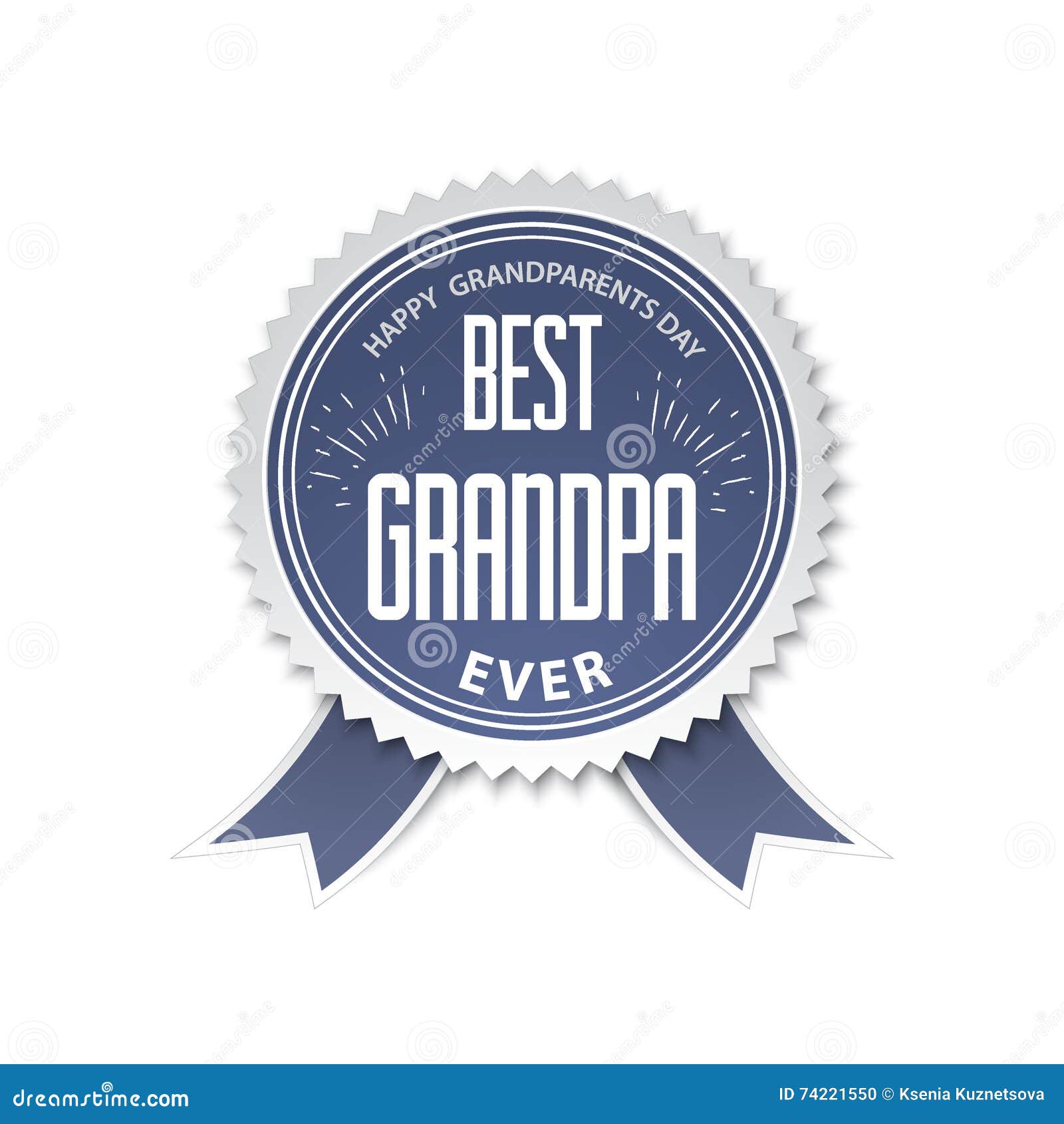 Download The Best Grandpa Badge With Ribbon Illustration Happy Grandparents Day Stock Illustration Illustration Of Competition Label 74221550