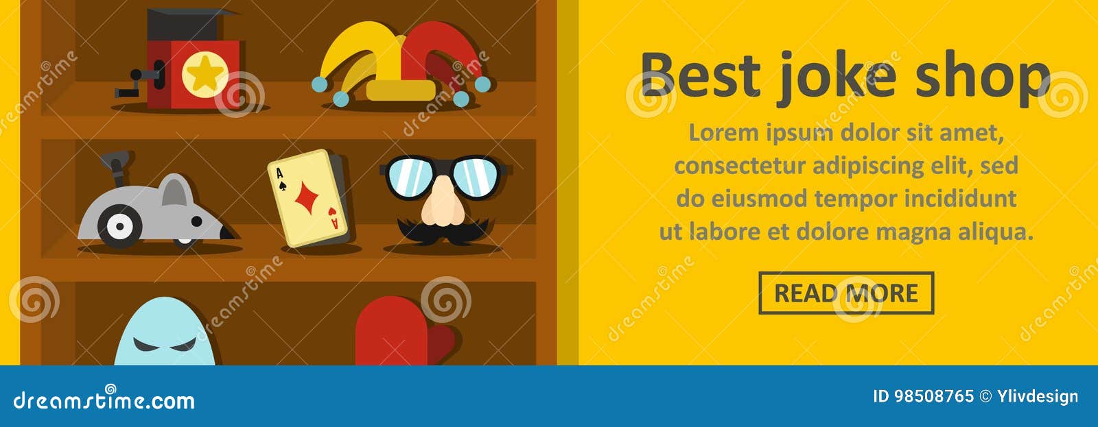 Best Joke Shop Banner Horizontal Concept Stock Vector Illustration of