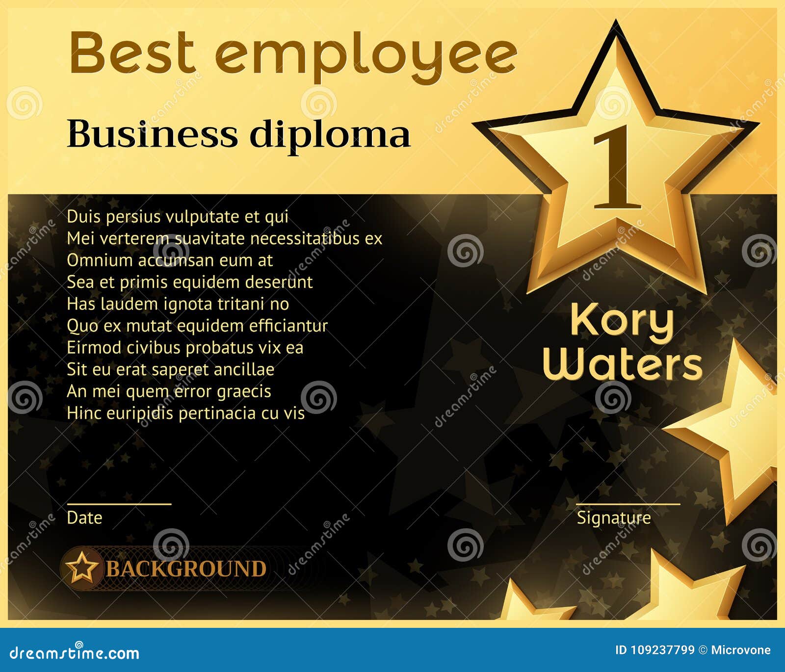 Best Monthly Employee Business Diploma Recognition Award Vector Intended For Best Employee Award Certificate Templates