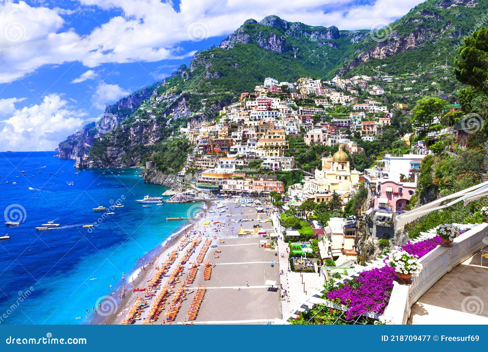 Best Places for Summer Holidays in Italy Amalfi Coast Stock Image ...