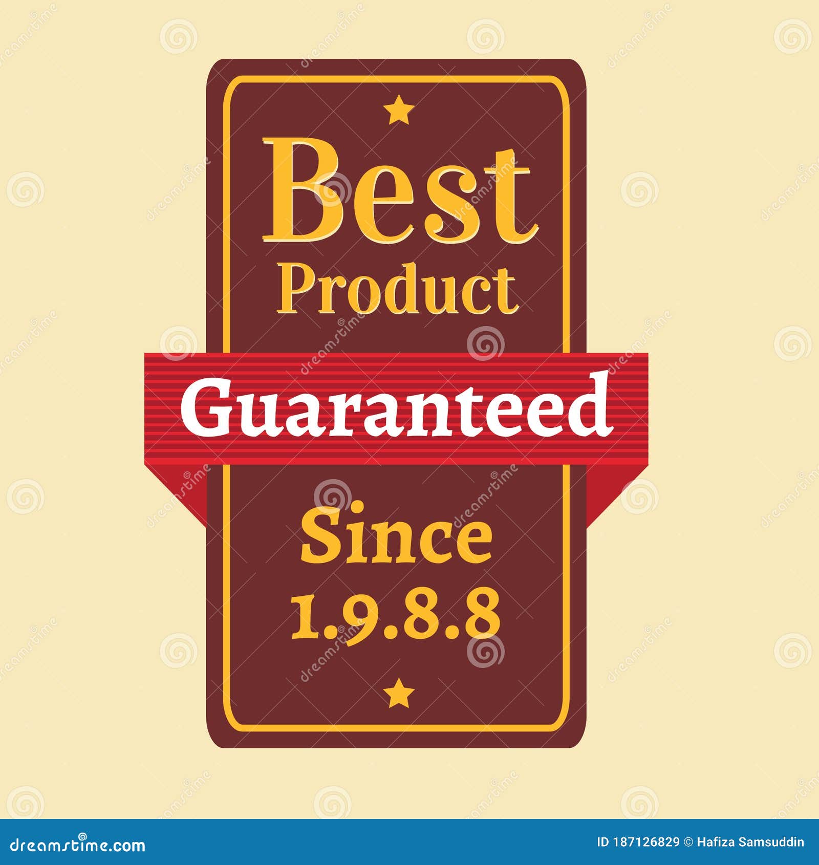 Best Product Guaranteed Label. Vector Illustration Decorative Design