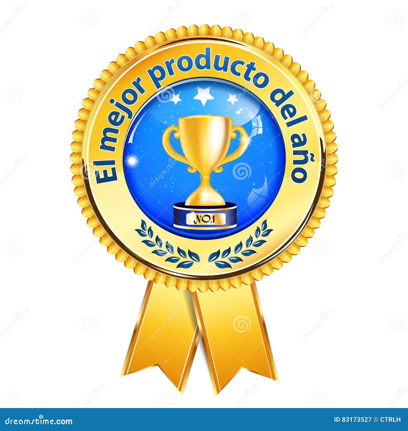 the best product of the year spanish award ribbon