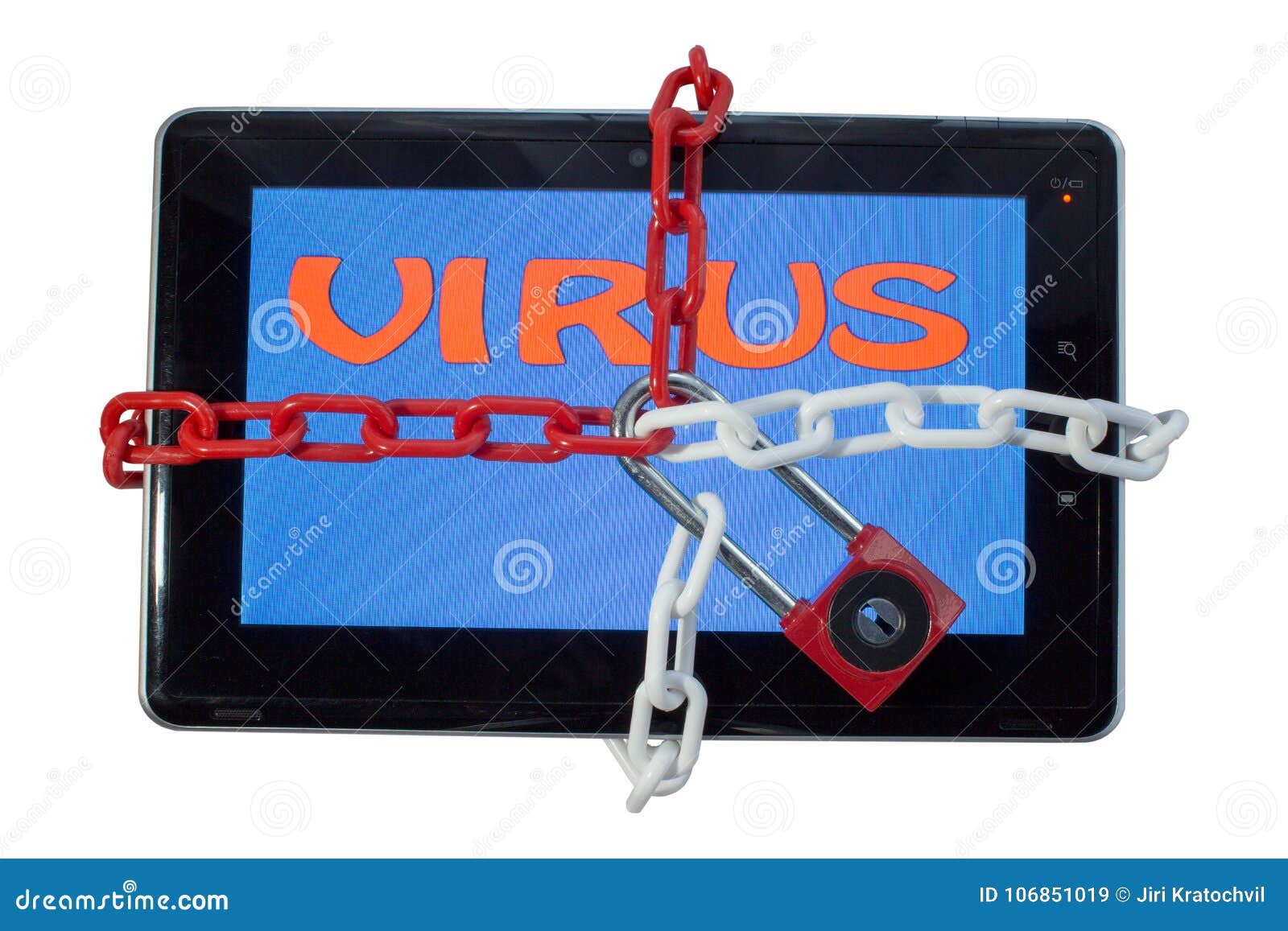 Secure Locking of Tablet As Virus Protection Stock Image Image of