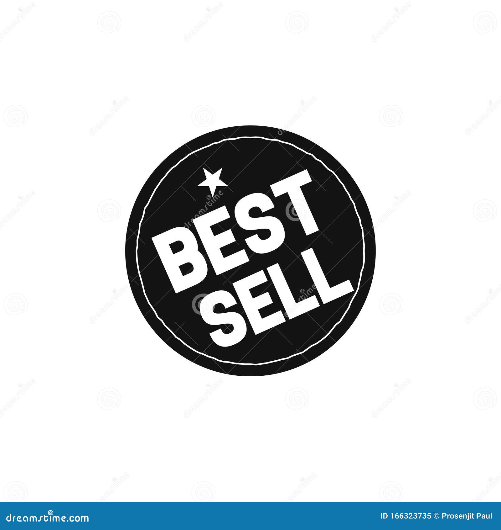 Best Sell Badge Logo Design, Best Sell Sign Stock Vector Illustration