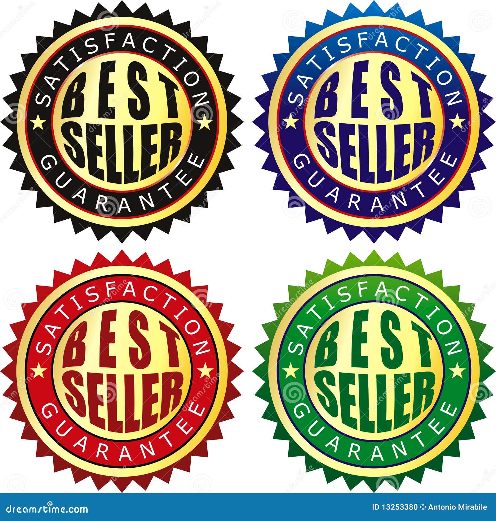 Button with Banner Best Seller Stock Vector by ©opicobello 83691886