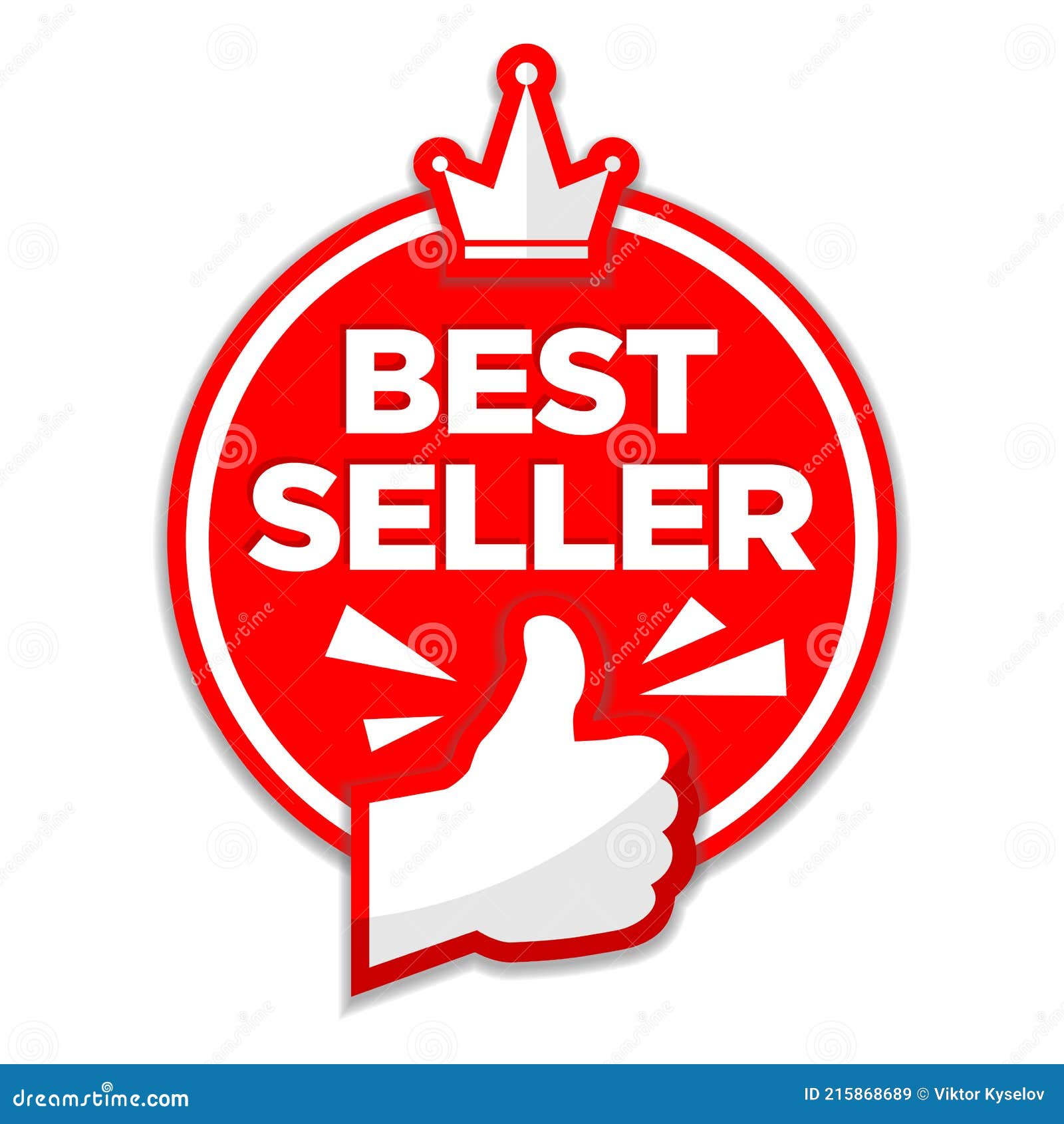 Best seller round sticker stock vector. Illustration of bestseller -  215868689