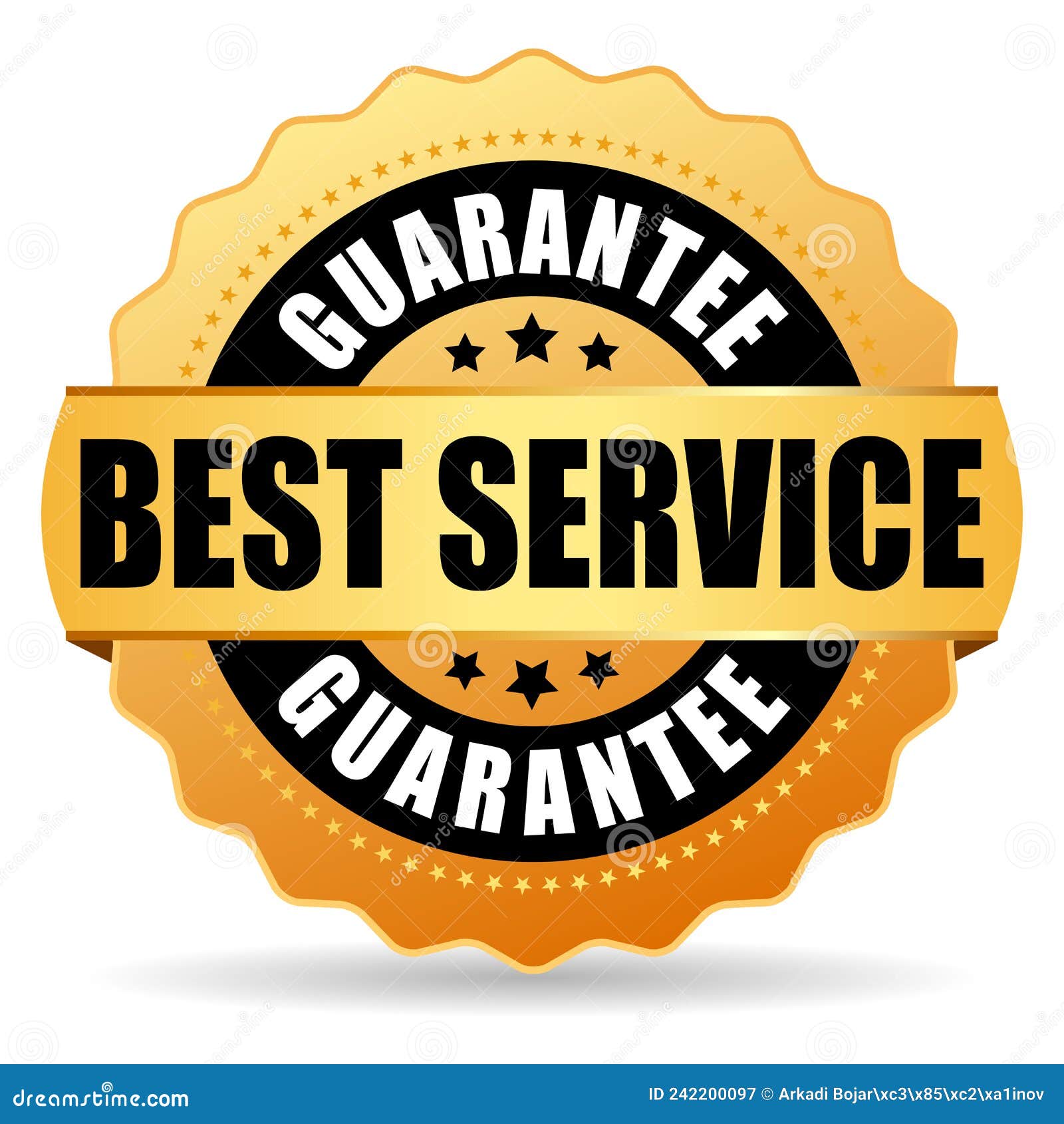 Best Service Guarantee Vector Seal Stock Vector Illustration of high