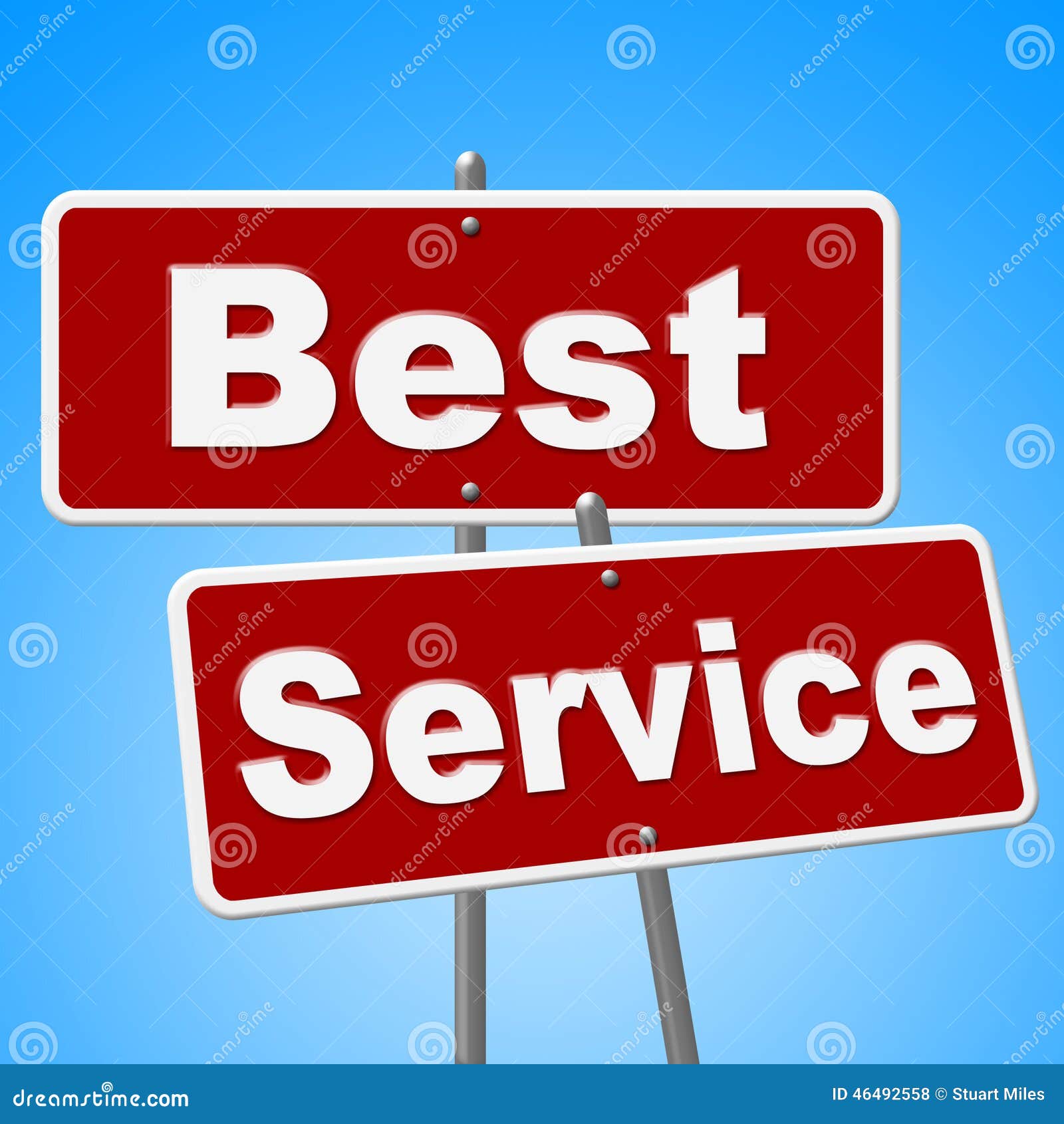 best service signs means number one and advice