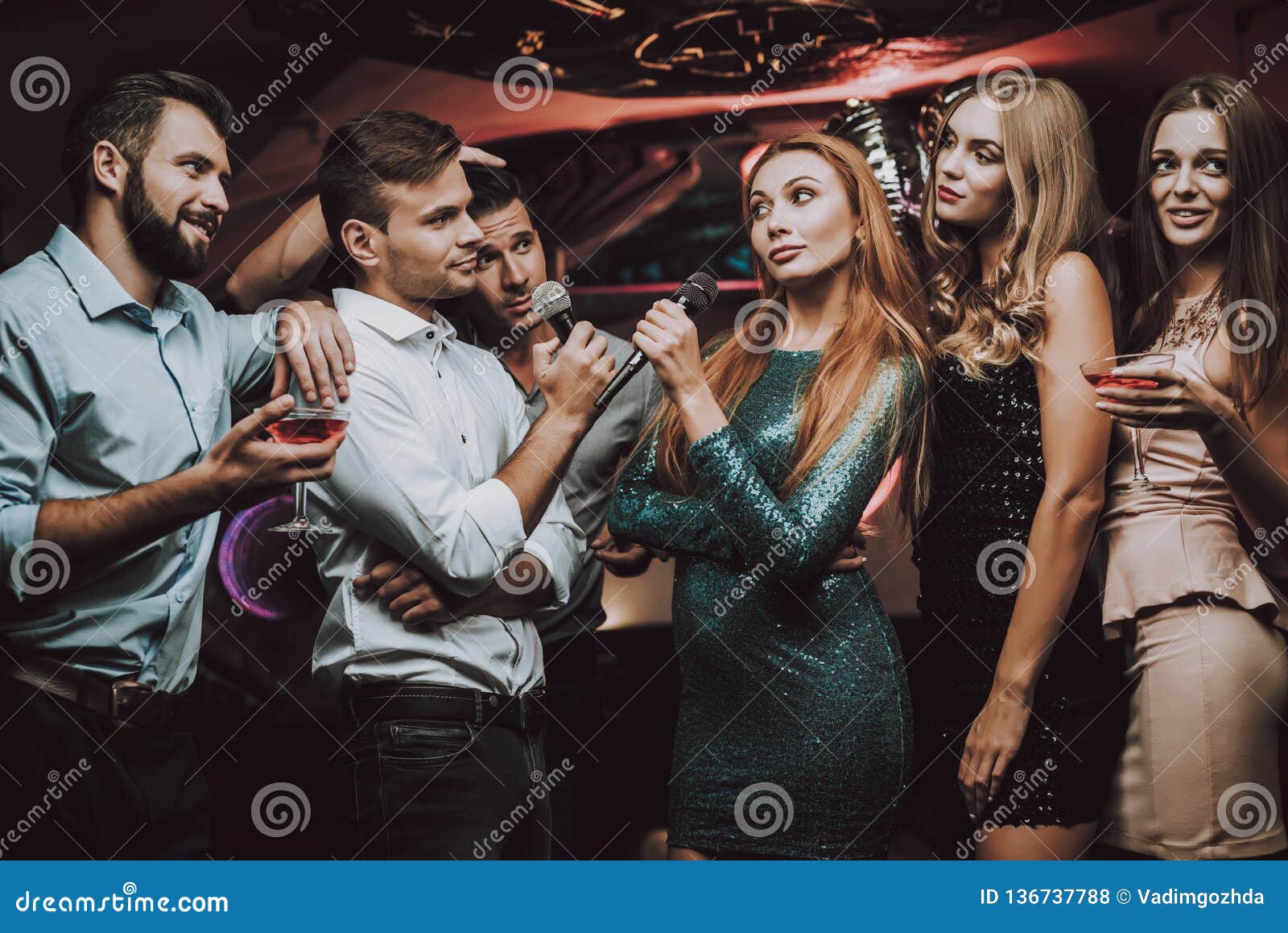 Best Singer. Musical Battle. Singing Songs. Party. Stock Photo - Image ...