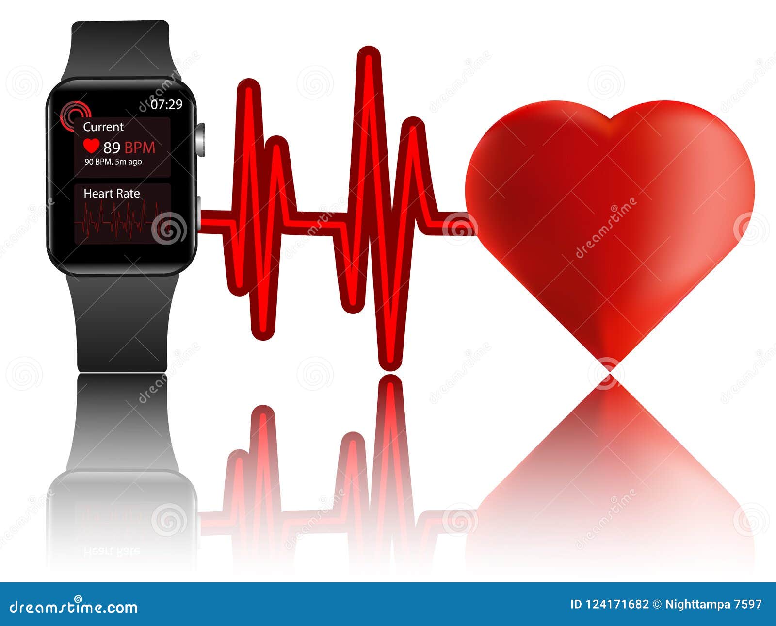 Best Smartwatch with Heart Rate Monitor. Stock Vector Circuit Diagram