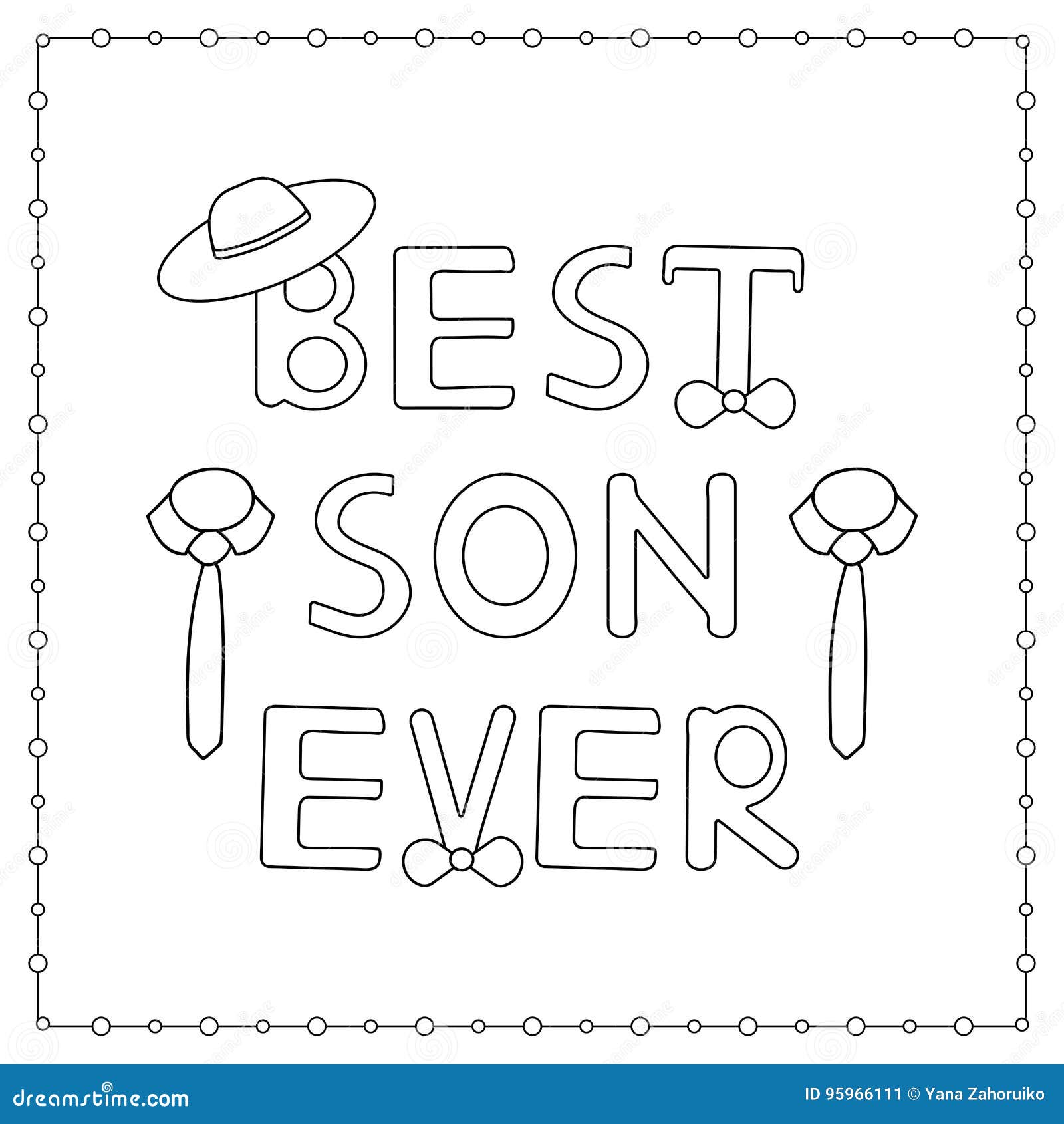 Download Best son ever stock vector. Illustration of coloring ...