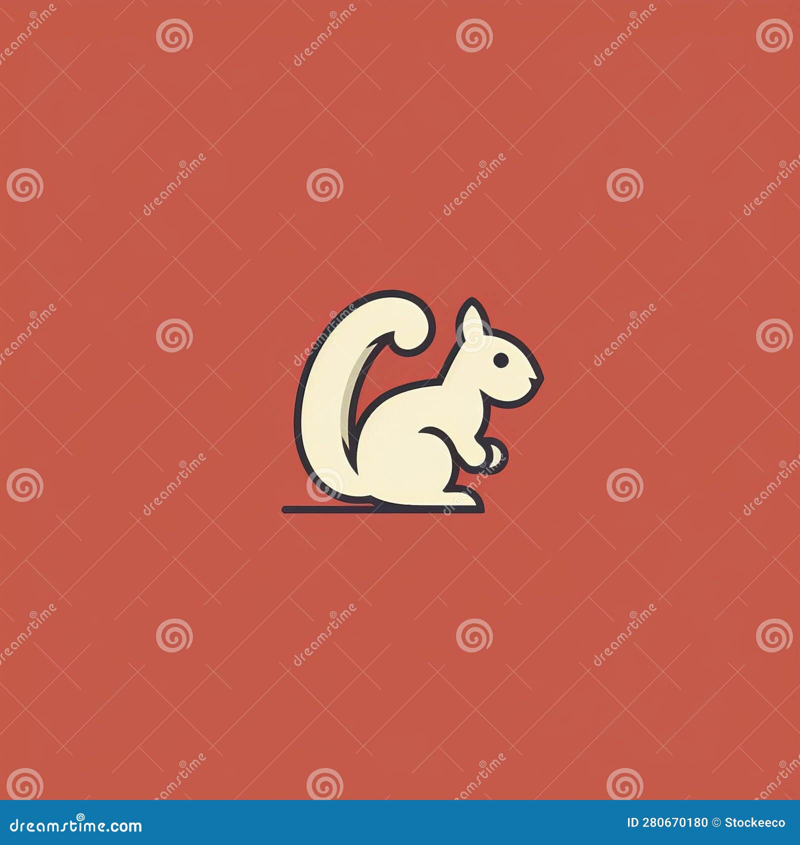 best squirrel app icon  with minimalist line drawings