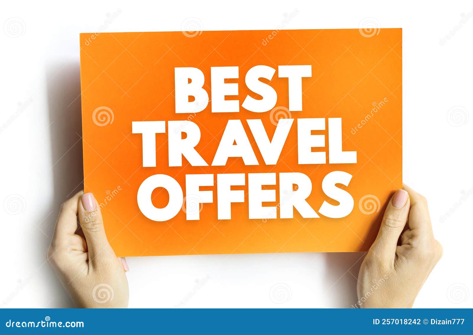 Best Travel Offers Text Quote, Concept Background Stock Photo Image