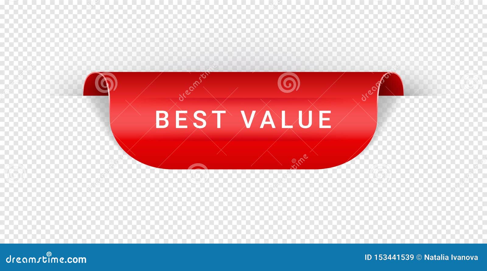 best value  sticker, tag, banner, label, sign or ribbon realistic red origami style  paper ribbon for web
