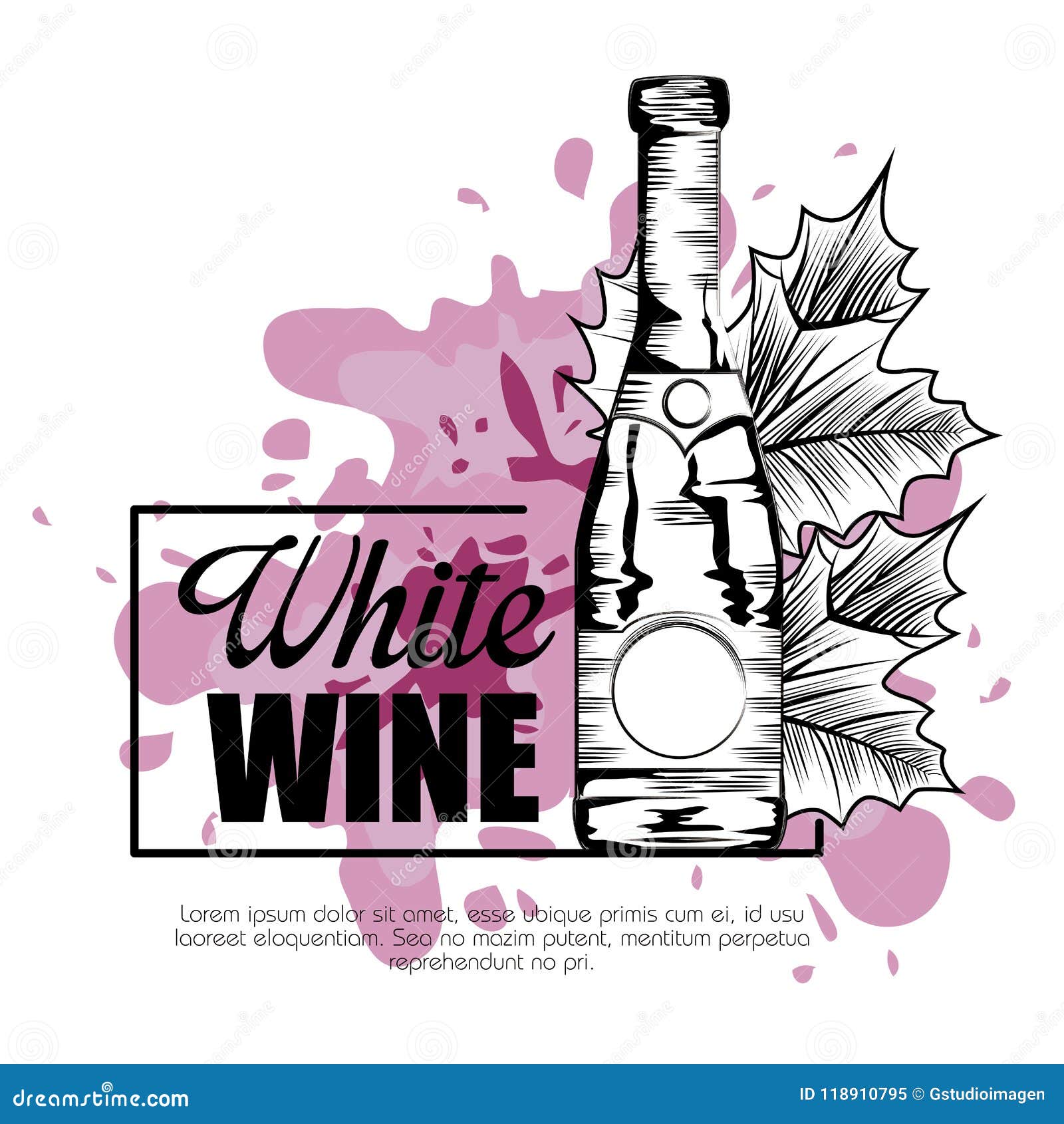 Best wine bottle label stock vector. Illustration of elegant 118910795