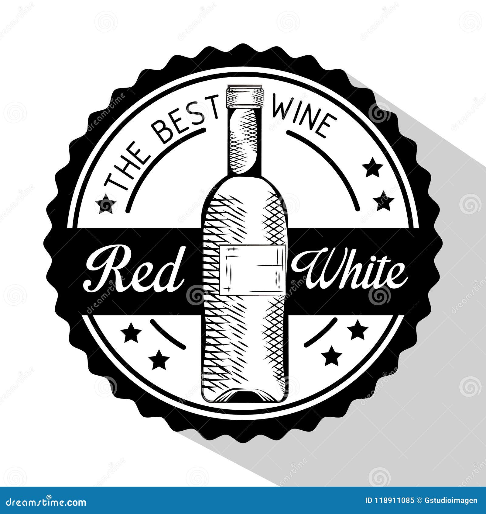 Best wine bottle label stock vector. Illustration of beverage 118911085