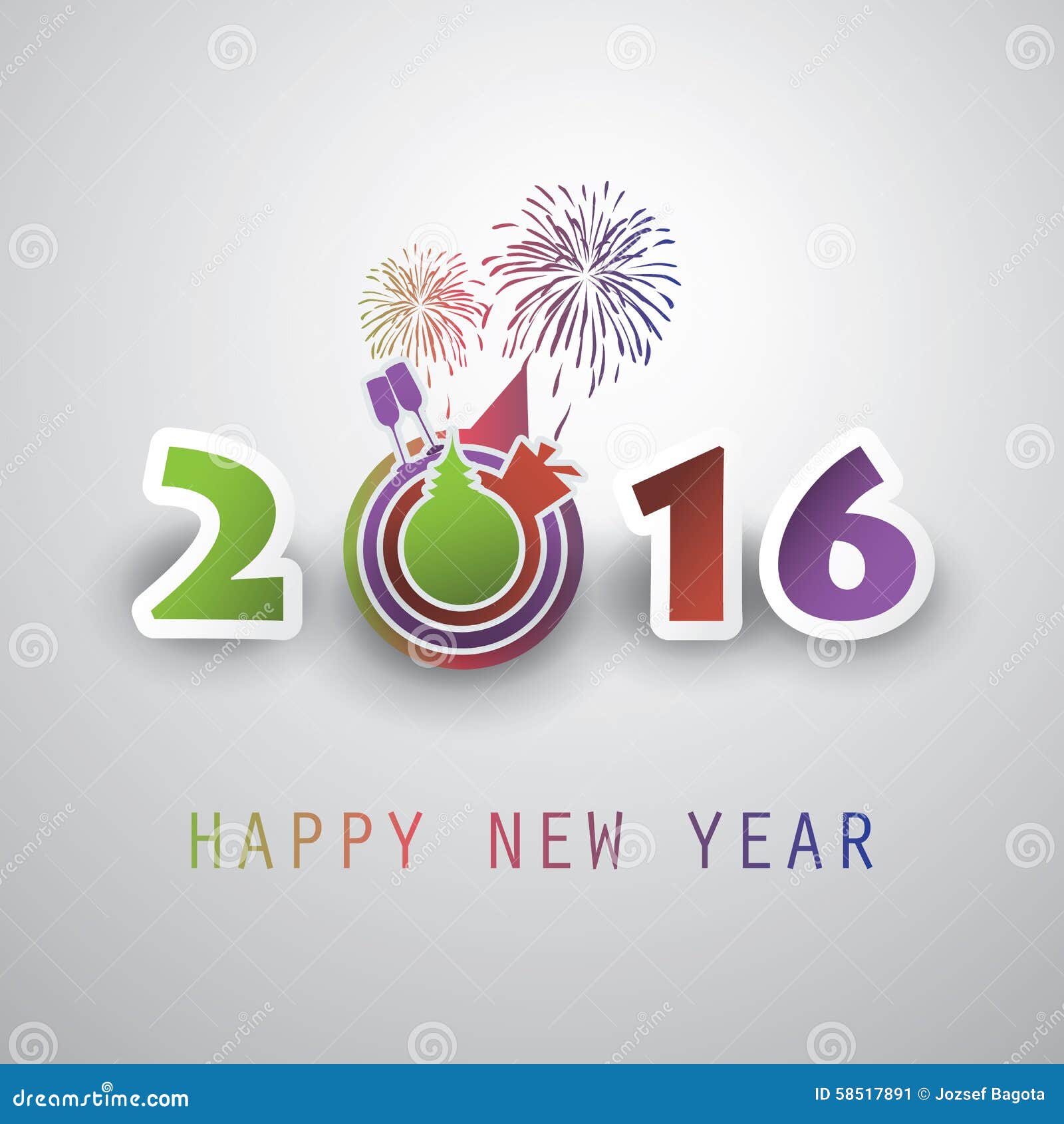 Best Wishes - Abstract Modern Style Happy New Year ...