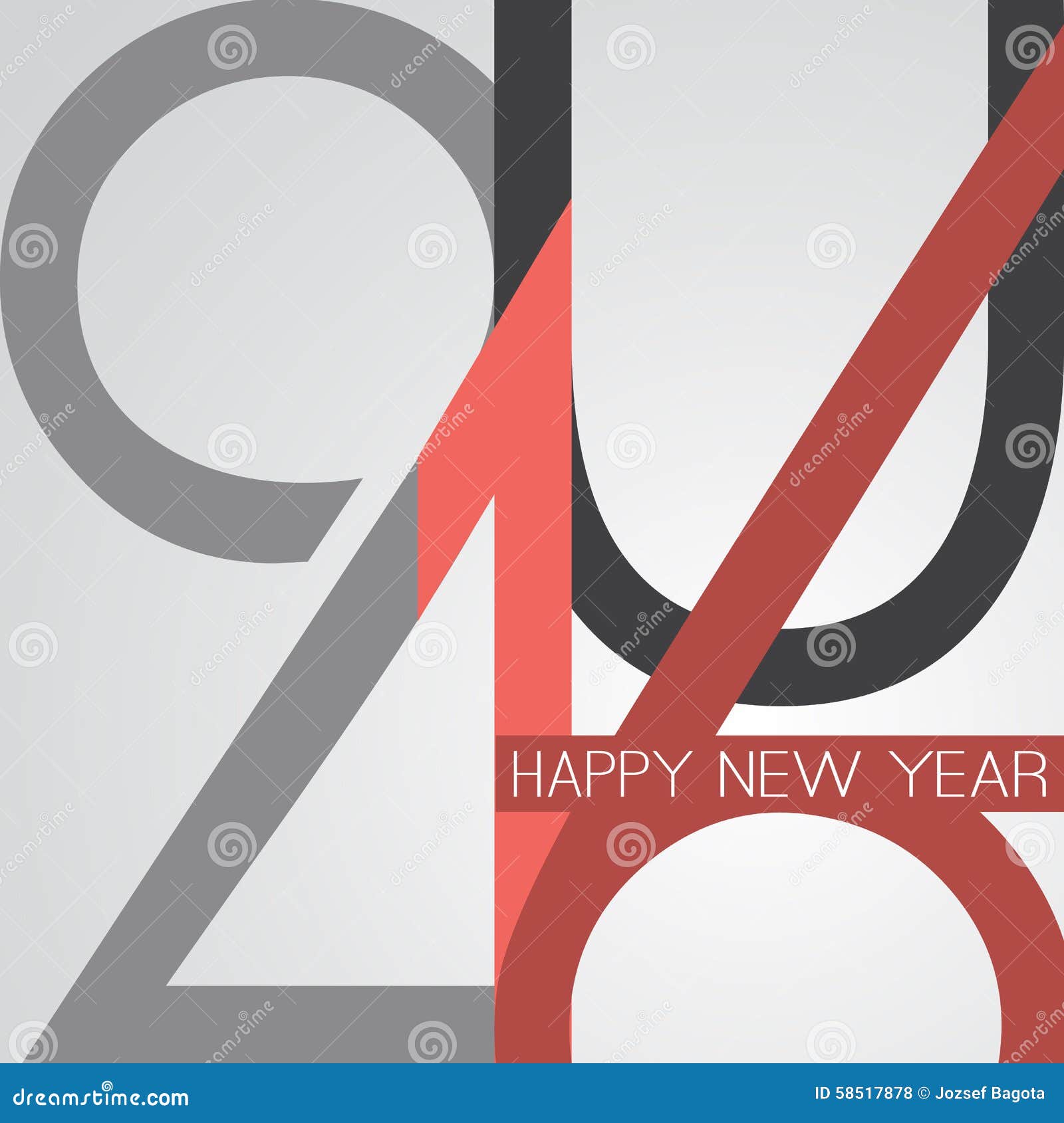 Best Wishes Abstract Retro Style Happy New Year Greeting