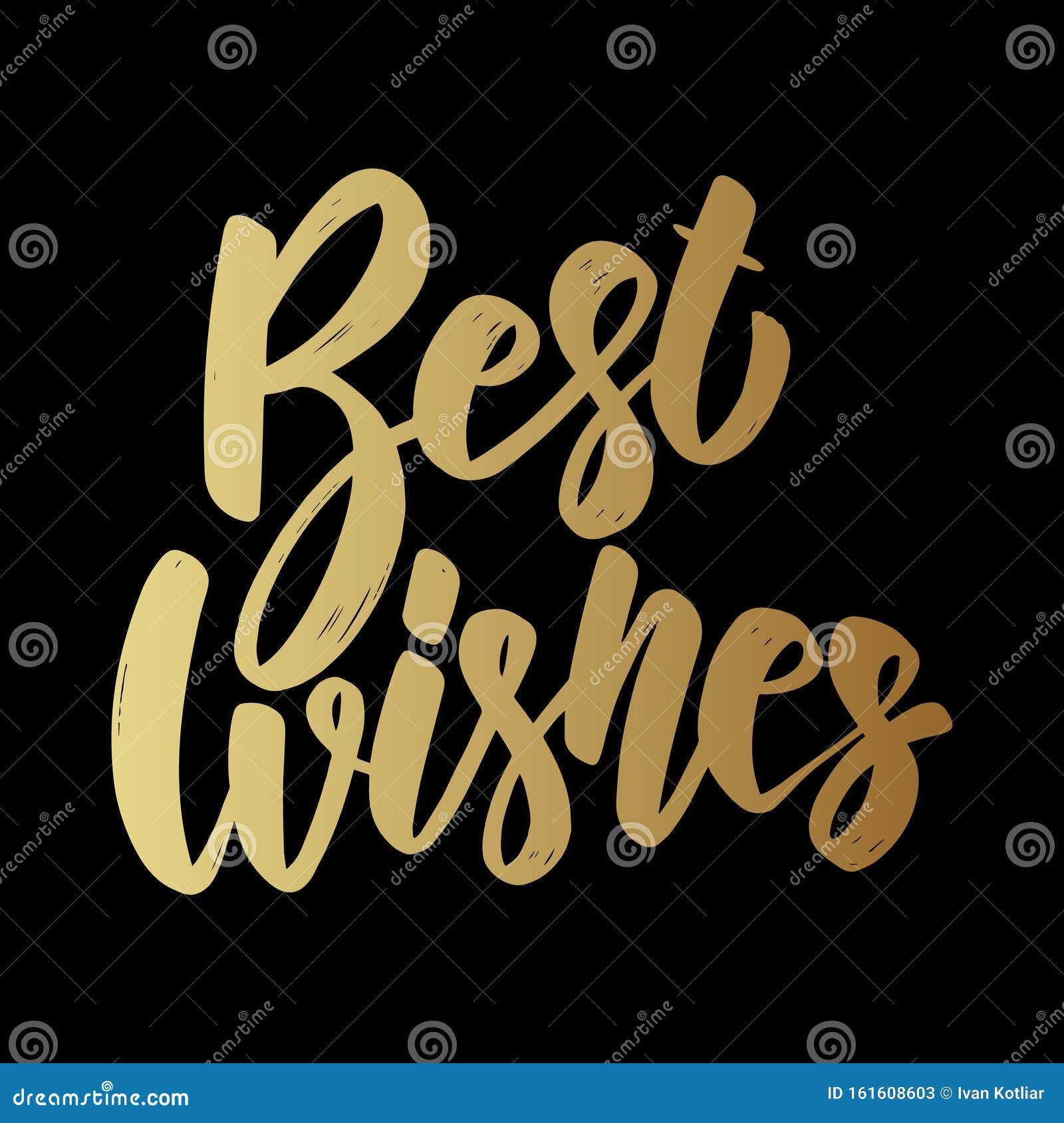 Best Wishes Lettering Phrase On Grunge Background Design Element For