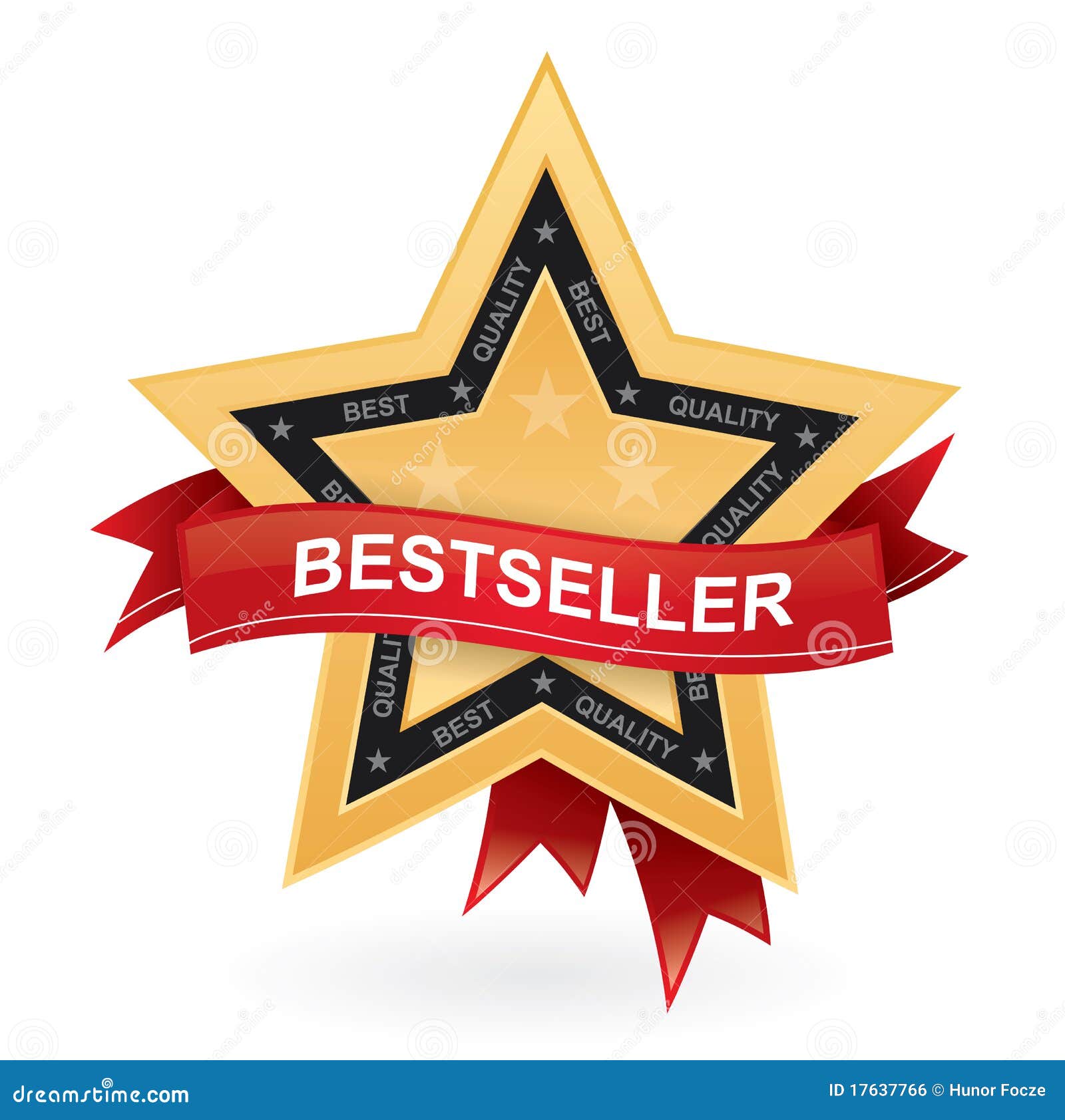 bestseller promotional sign - gold star wit