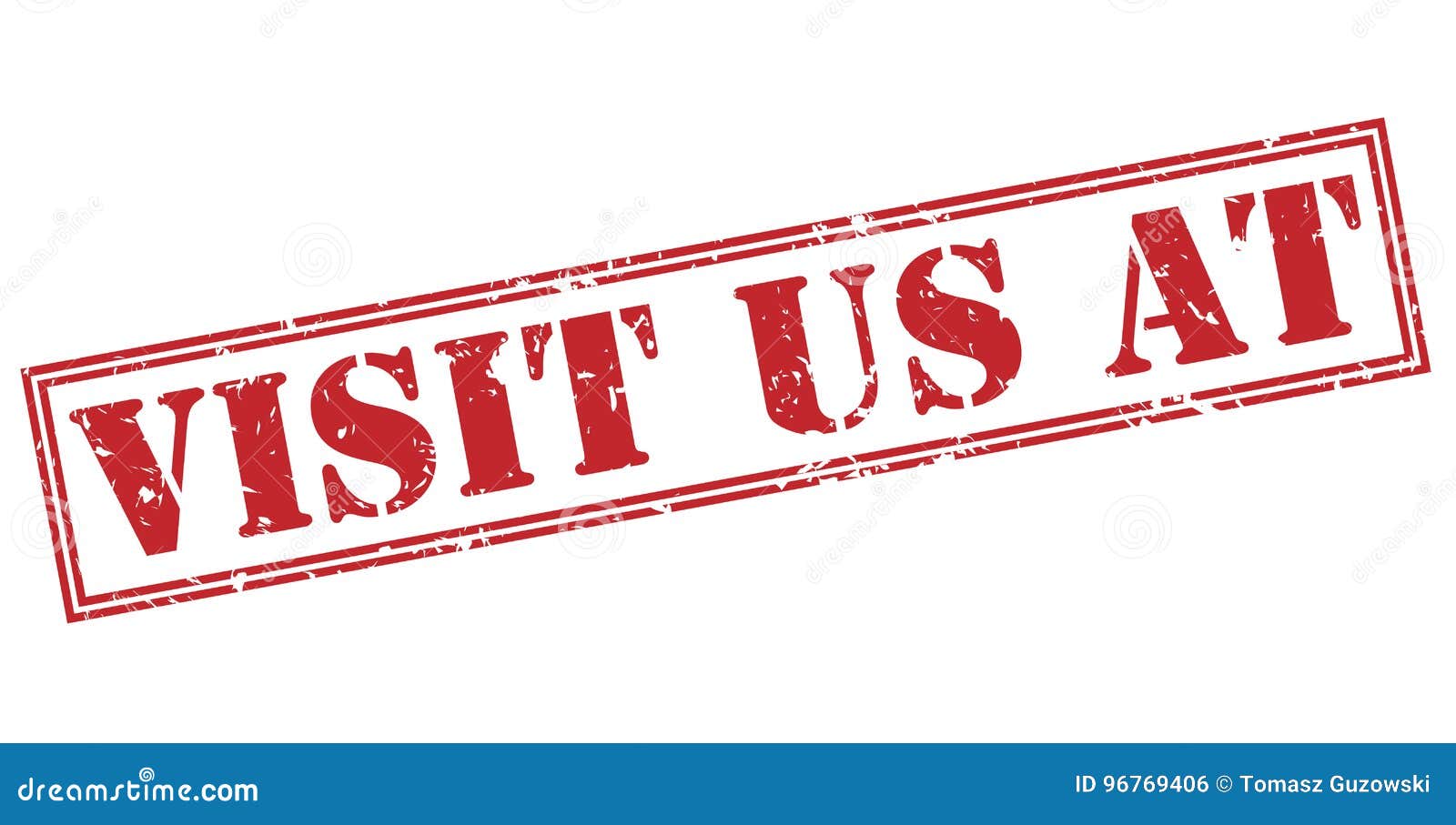 Besuchen Sie Uns am Roten Stempel Stock Abbildung Illustration von
