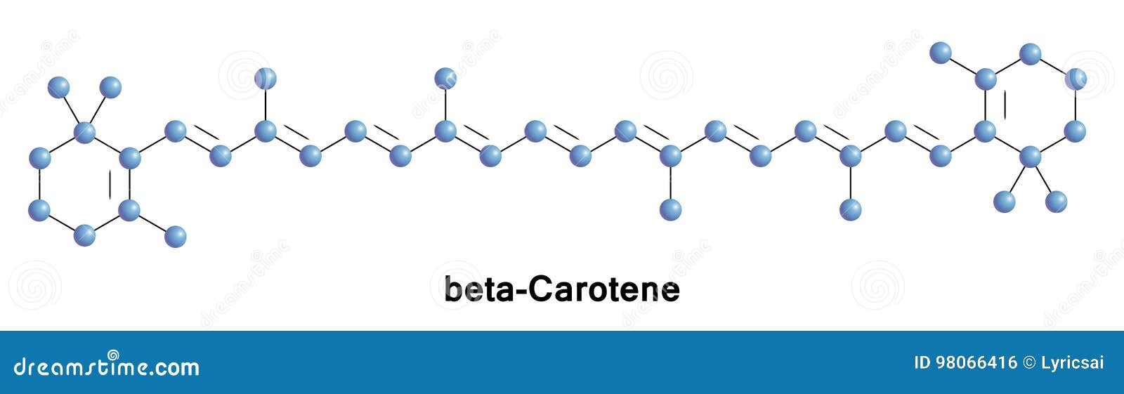 Beta Carotenepigment vector illustratie. Illustration of moleculair
