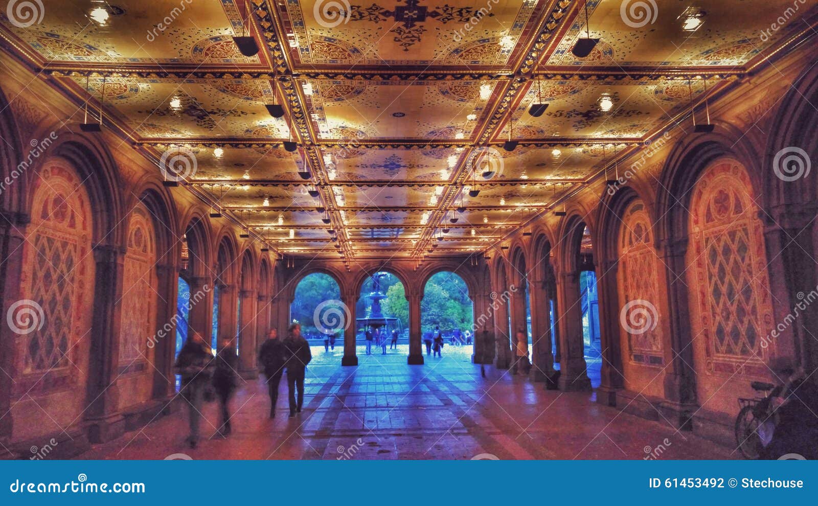 Bethesda Terrace and Fountain overlook The Lake in New York City's