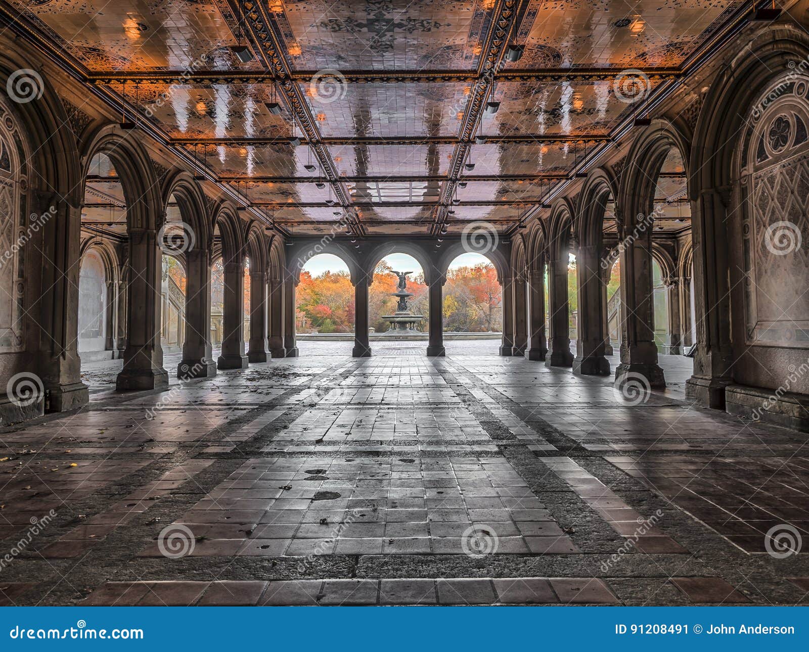 Bethesda Terrace Arcade in Central Park