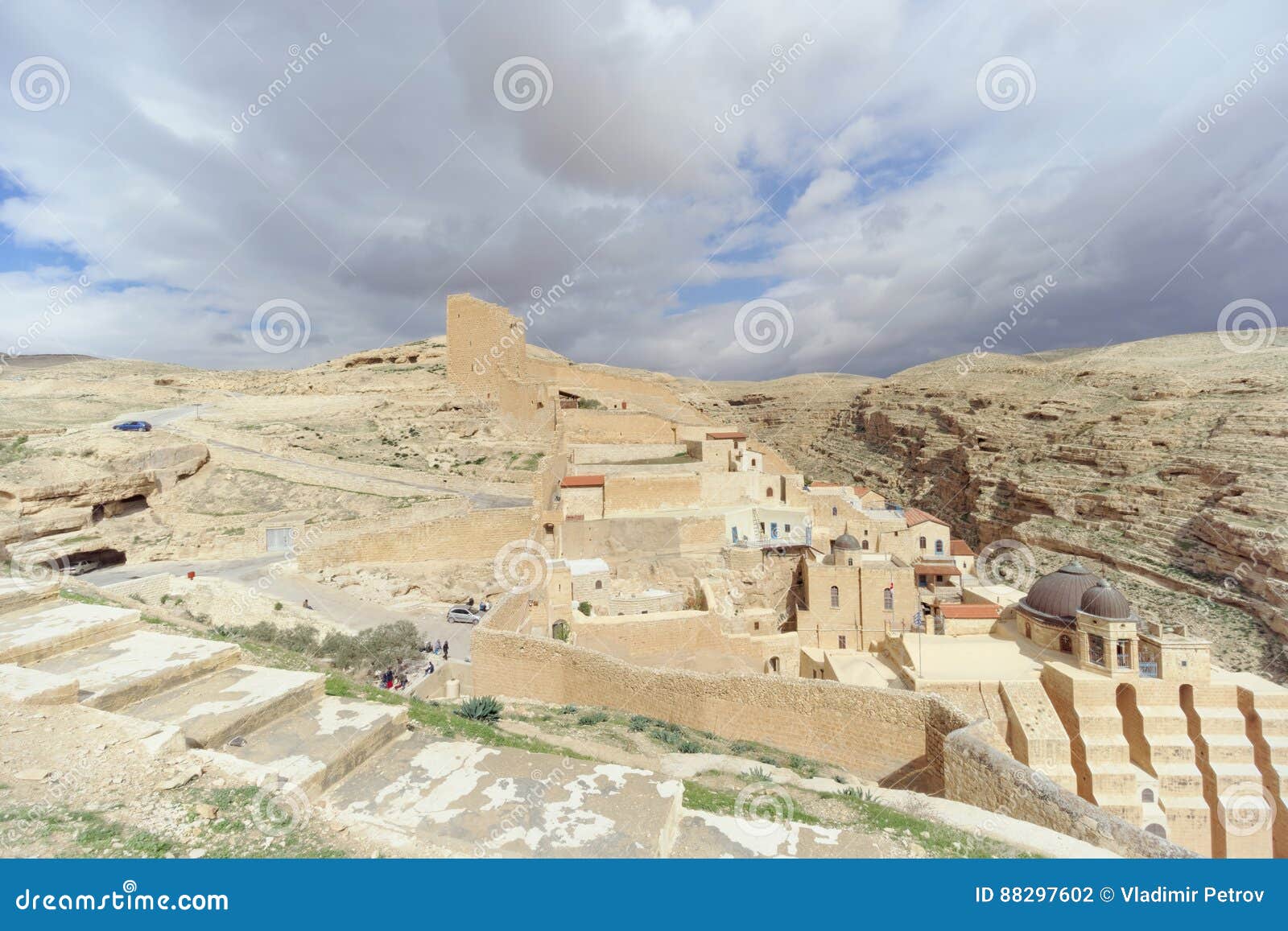 Monastero Di Betlemme Madonna Del Deserto Betlemme, Israele - 14 Febbraio 2017 La Vista Del Lavra Di Sawa Ha