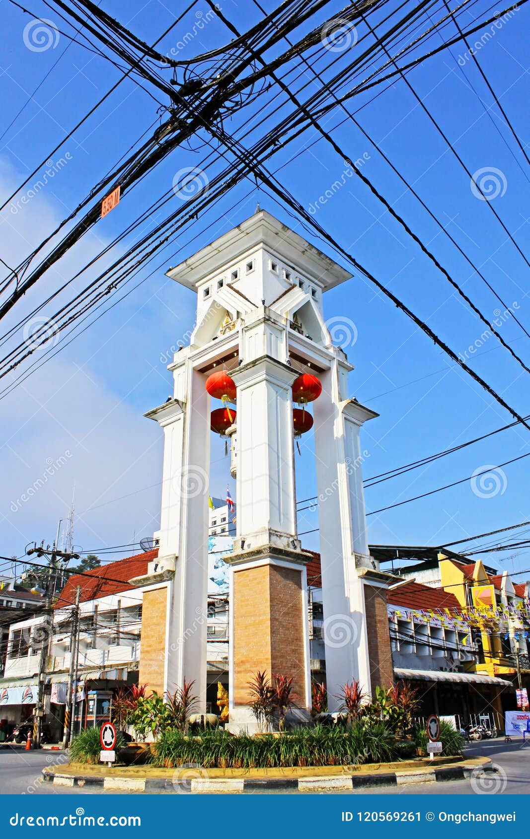 Betong Clock Tower Thailand Town Southern Near Boundary To Malaysia Capital District Southernmost Yala Province 120569261 