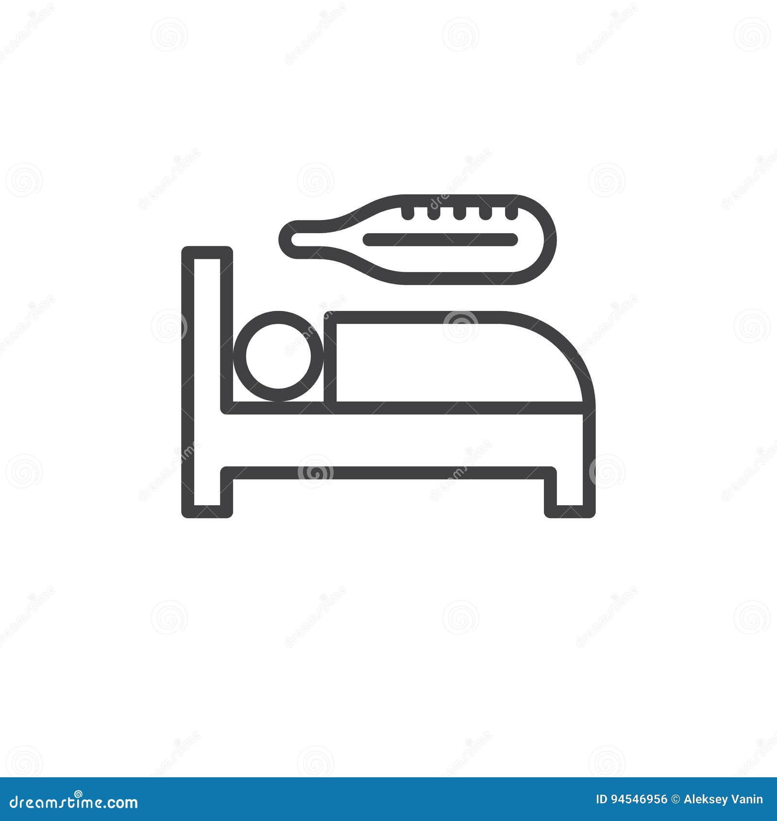 Bett Und Thermometer Zeichnen Ikone Entwurfsvektorzeichen Das Lineare Artpiktogramm Das Auf Weiss Lokalisiert Wird Vektor Abbildung Illustration Von Ubereingestimmt Gesundheit 94546956