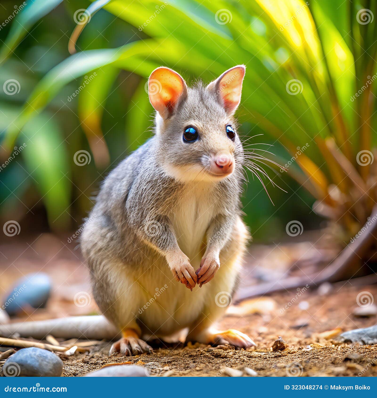 bettong rodent stands jungle