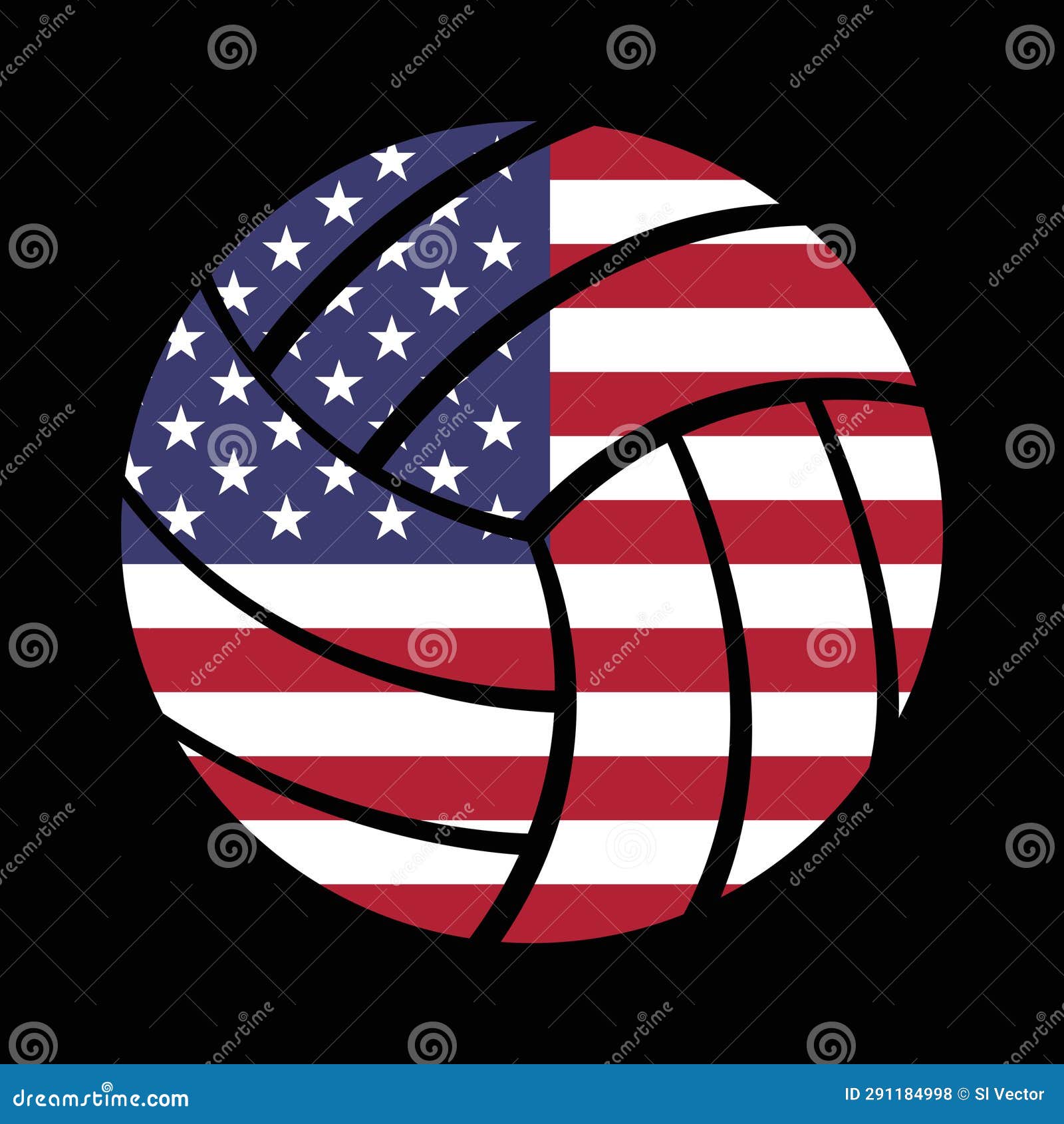 Grunge Baseball, Softball, Volleyball, Golf Ball, Basketball with Usa