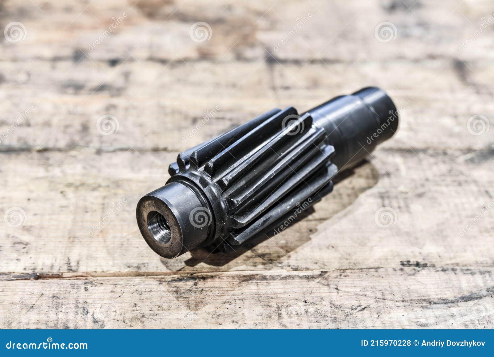 Bevel Gear Shaft after Heat Treatment Stock Photo Image of carving