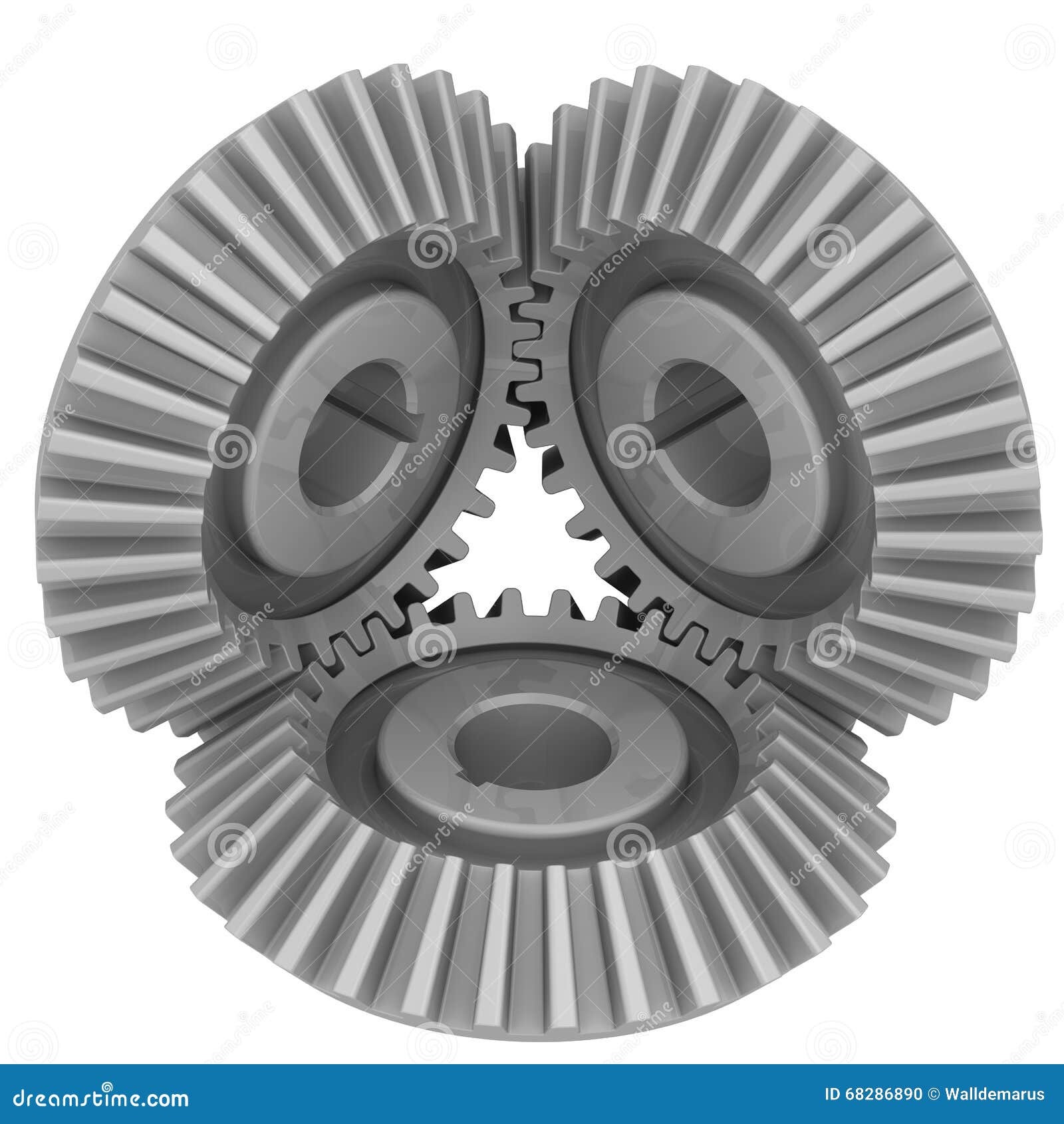 Bevel gears in engagement stock illustration. Illustration of gear