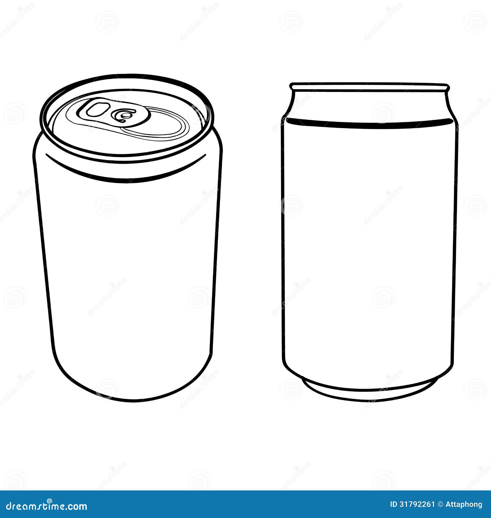 Beverage Can Outline Vector Stock Vector - Illustration of gray ...