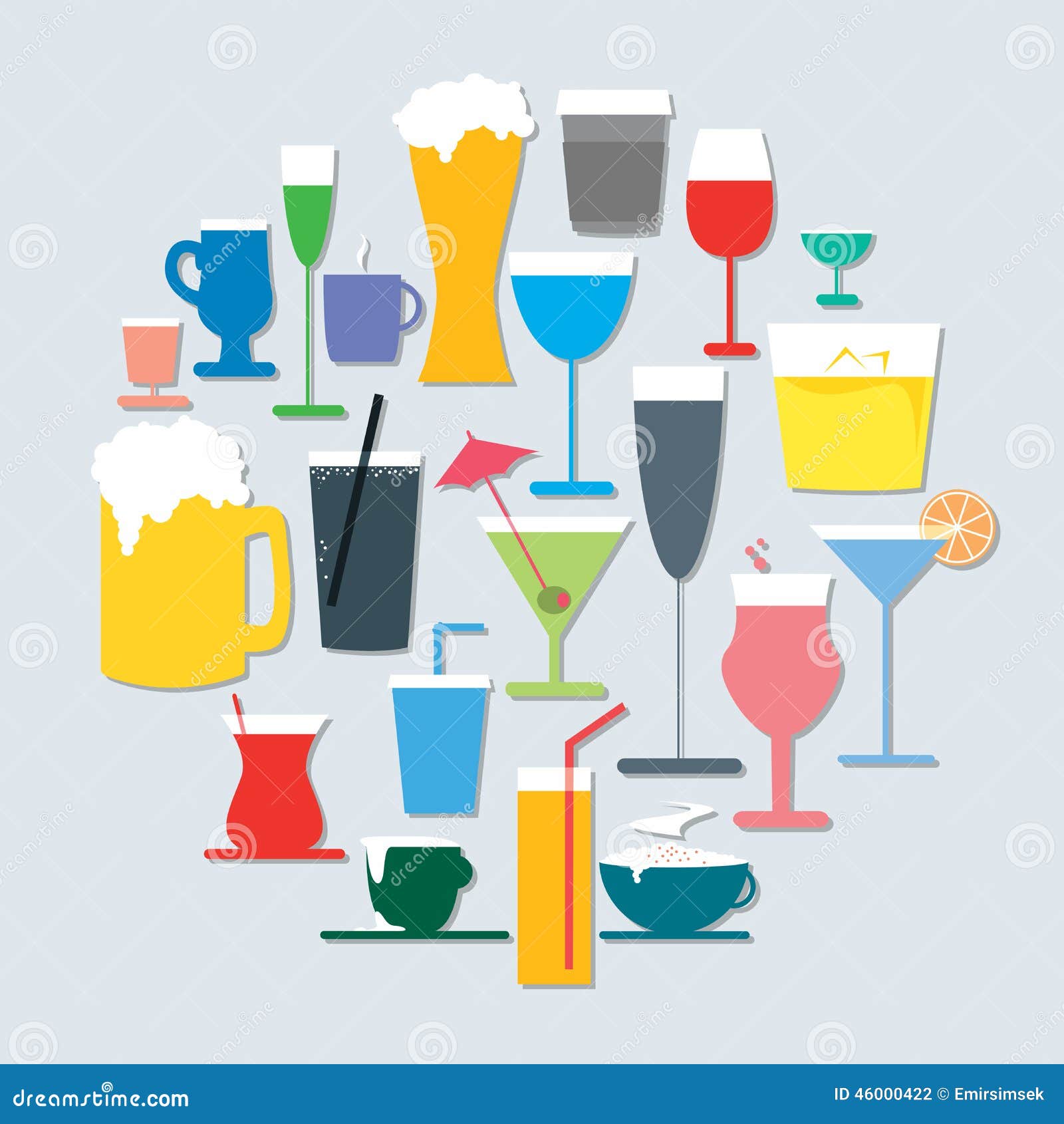 Beverage Icon Set stock vector. Illustration of beer 46000422
