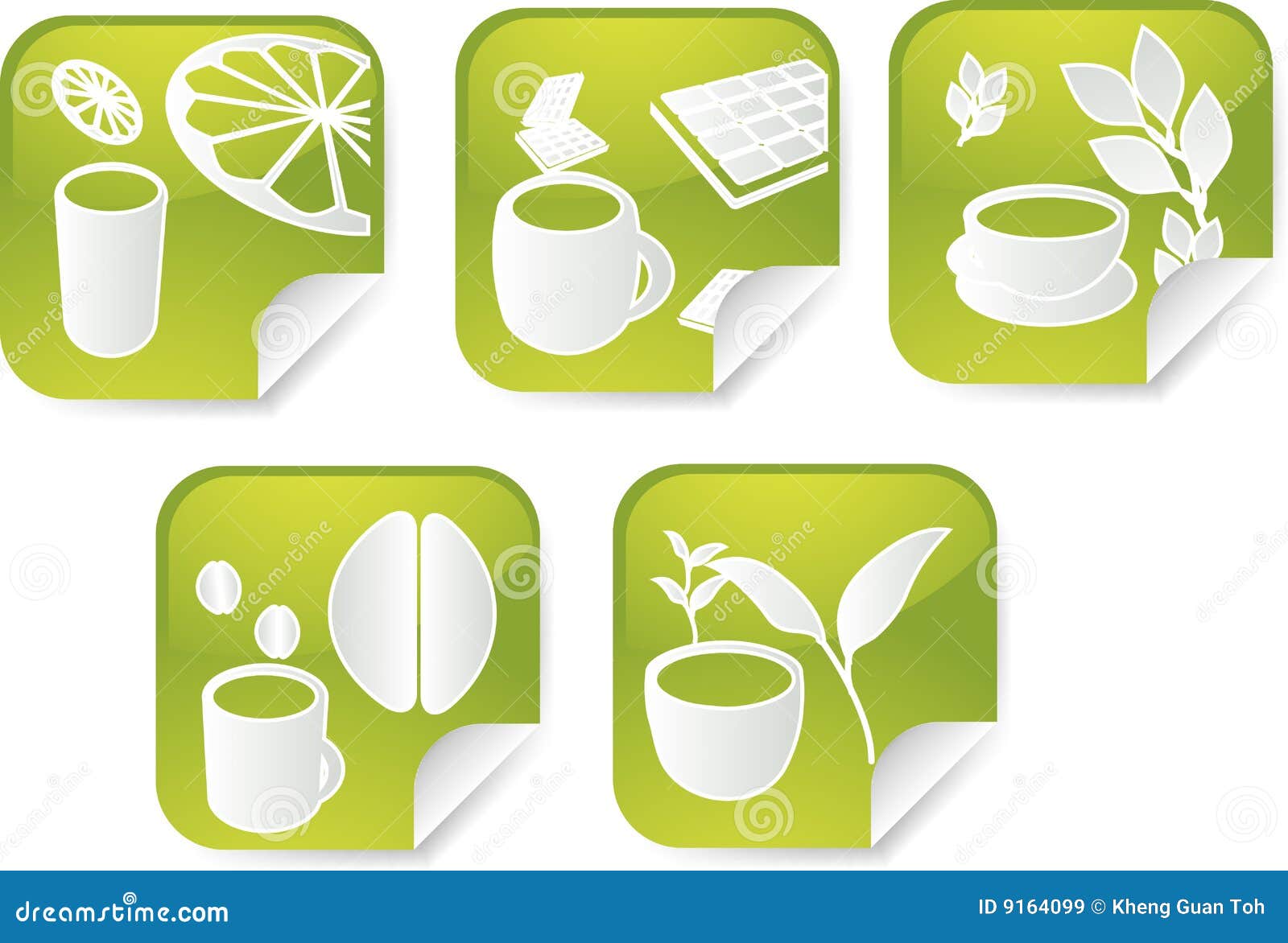 Beverage stickers stock vector. Illustration of drinks 9164099